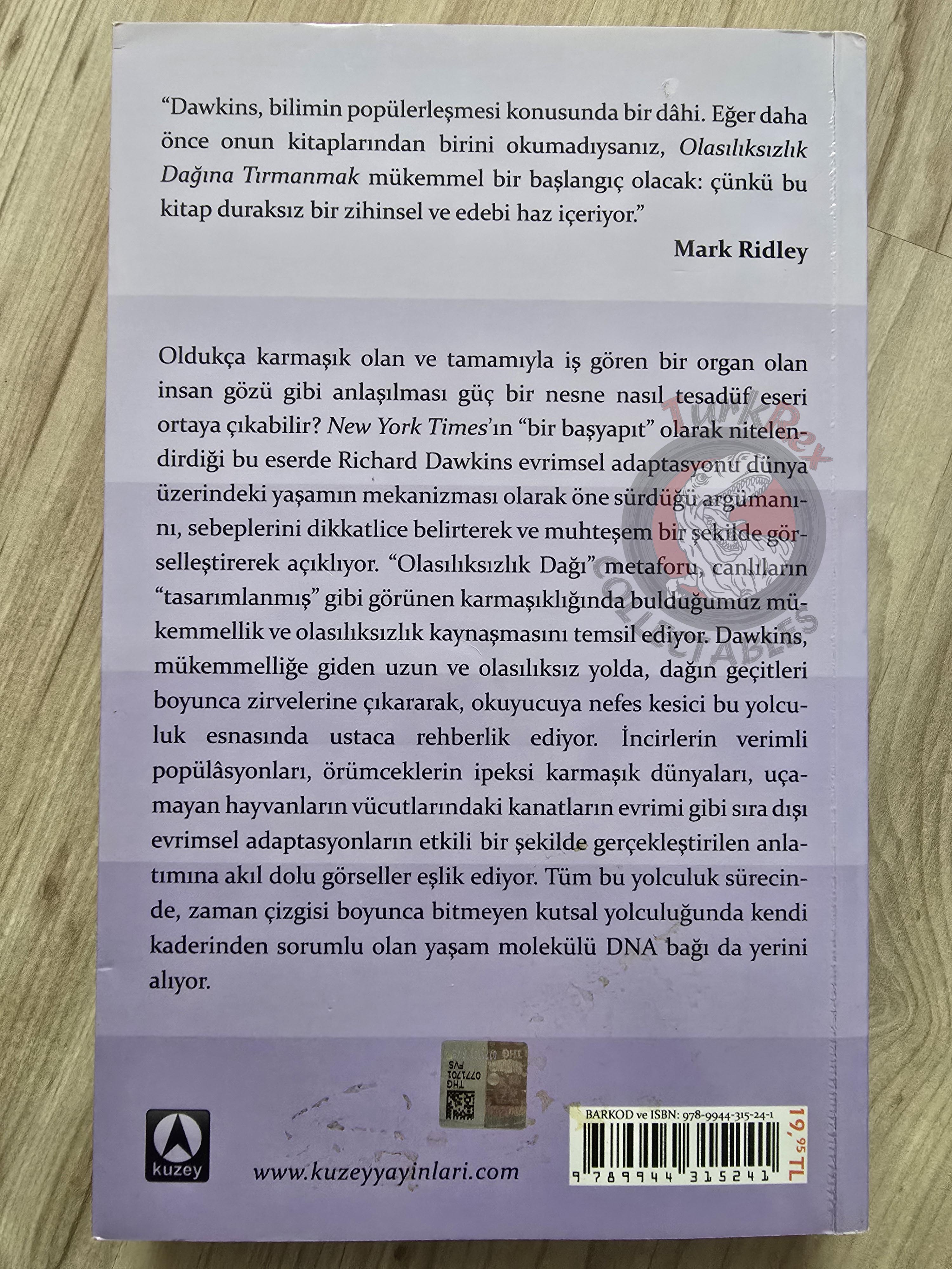 Richard Dawkins – Climbing Mount Improbable 2017 Turkish Book Turkey