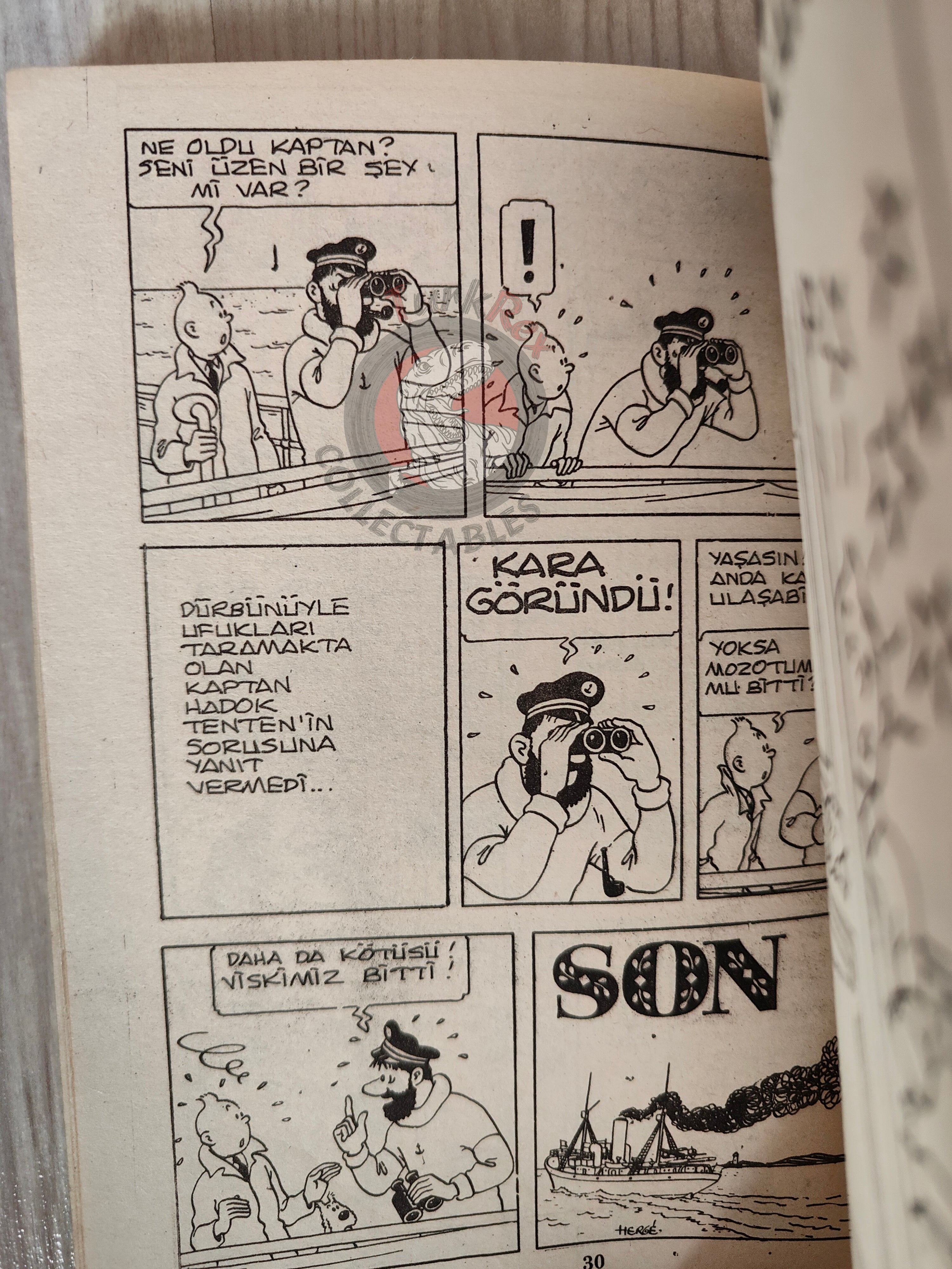 Tintin – The Calculus Affair & The Shooting Star 1980s Turkish Edition Comic Turkey
