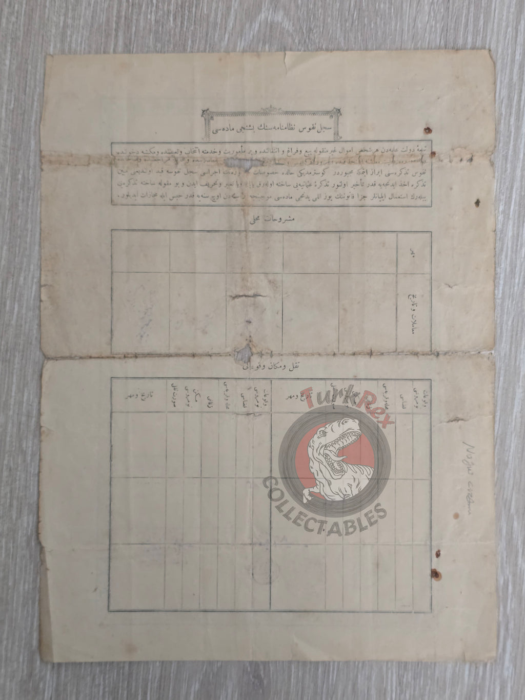 Ottoman Identity Document Parantsem Kouyoumdjian Armenian Citizen Armenia 1285