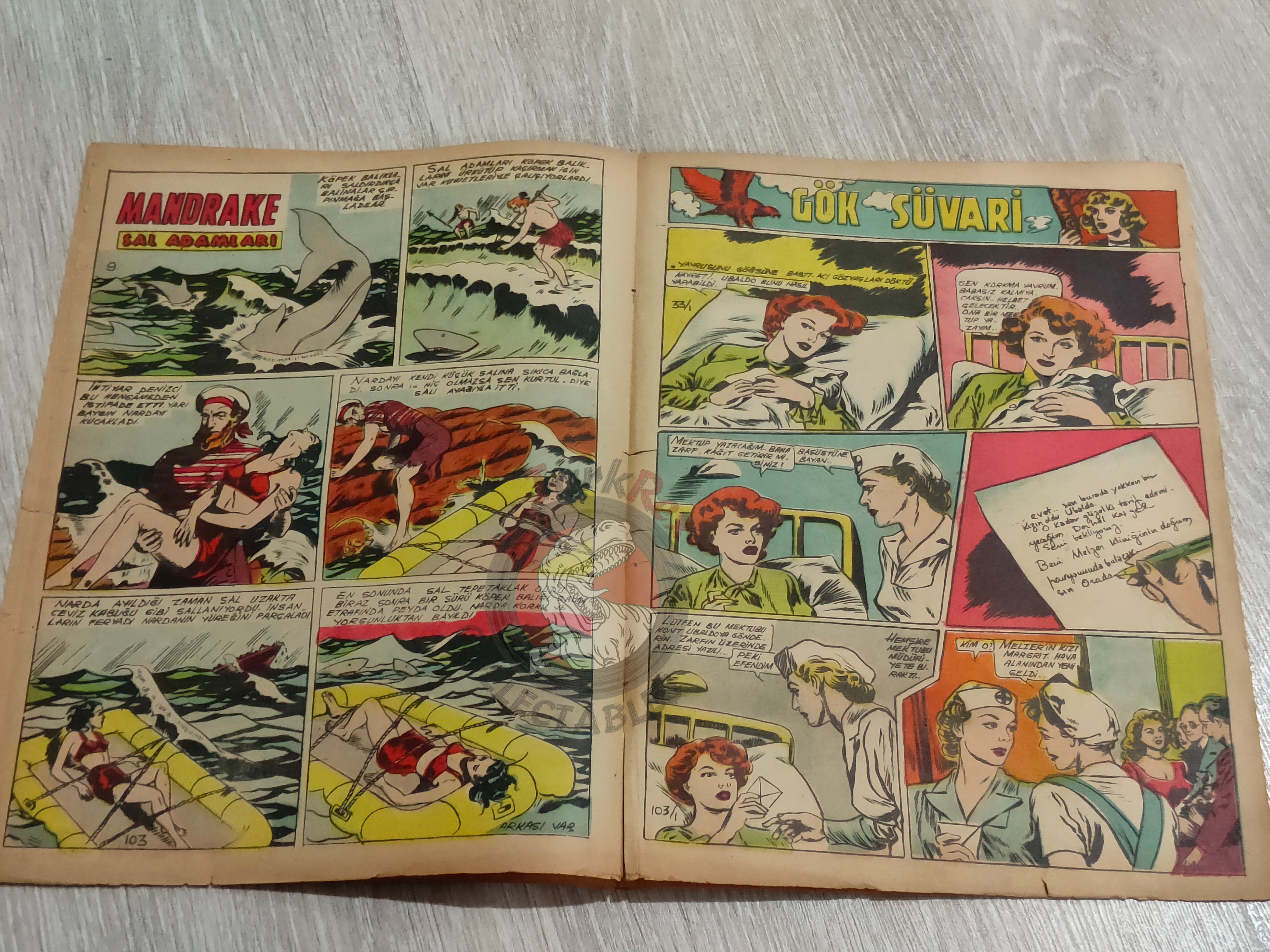 Binbir Roman #103 1950 The Count of Monte Cristo - Nat Pinkerton Turkish Comic Mag Turkey