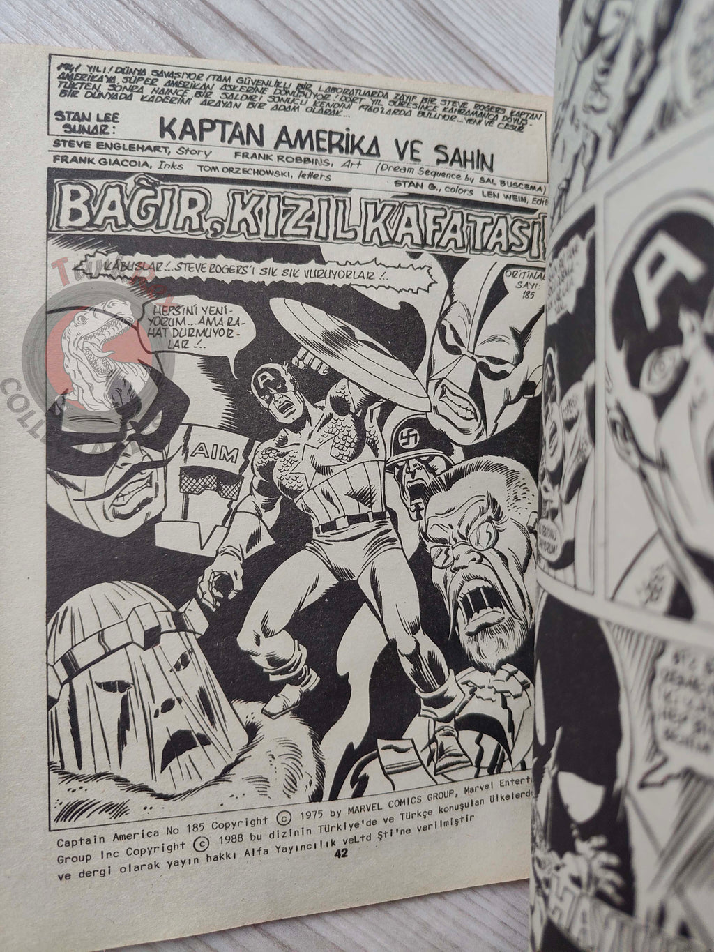 Captain America – Issue #8 1988 Turkish Comic Turkey #183 #184 #185 #186