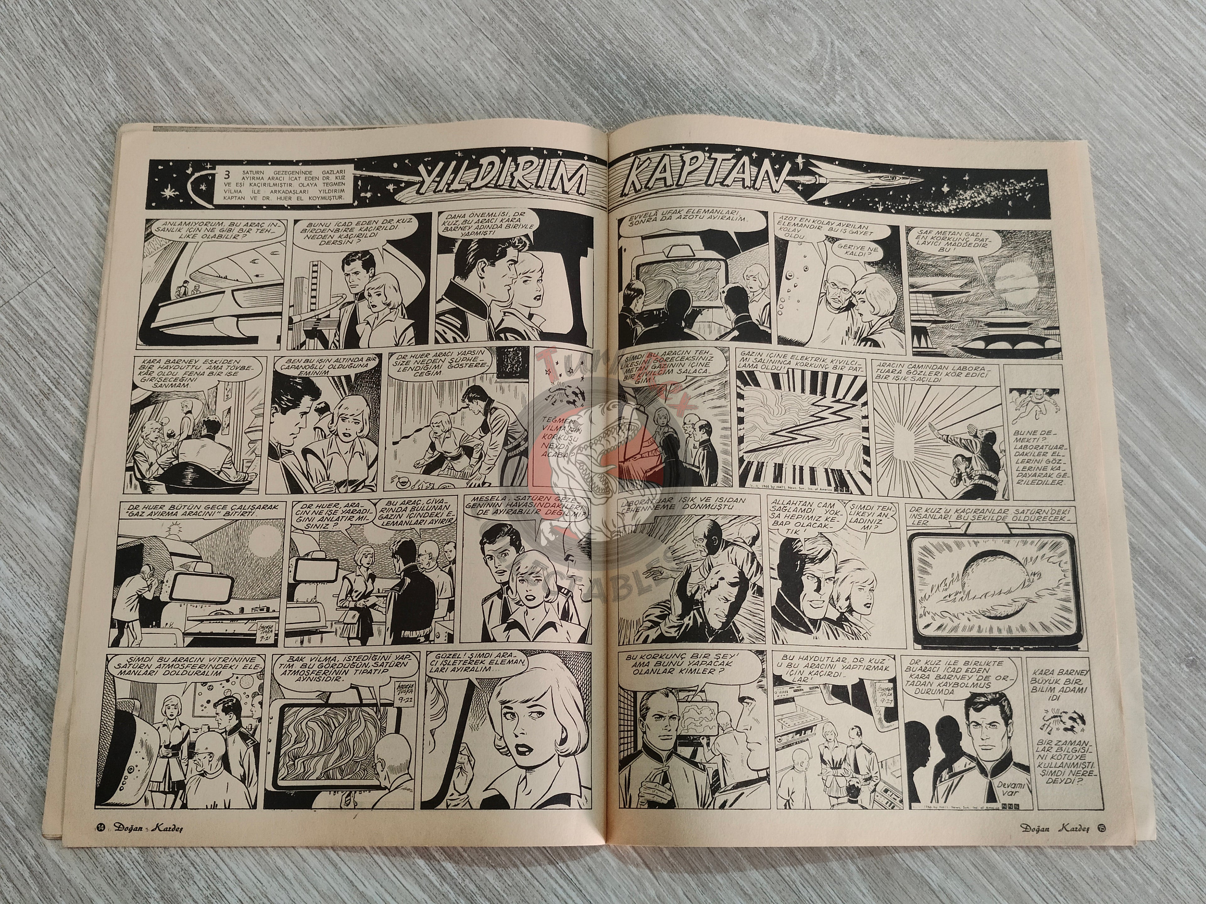 Doğan Kardeş 1967 Magazine #23 Turkish Comic Turkey Zero X, Tarzan, Buck Rogers