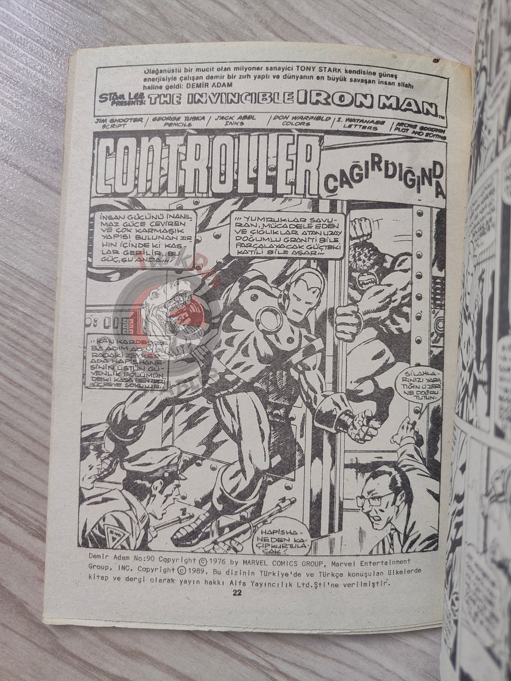 Iron Man #6 Demir Adam 1989 Turkish Comic Turkey #89 #90 #91 #92
