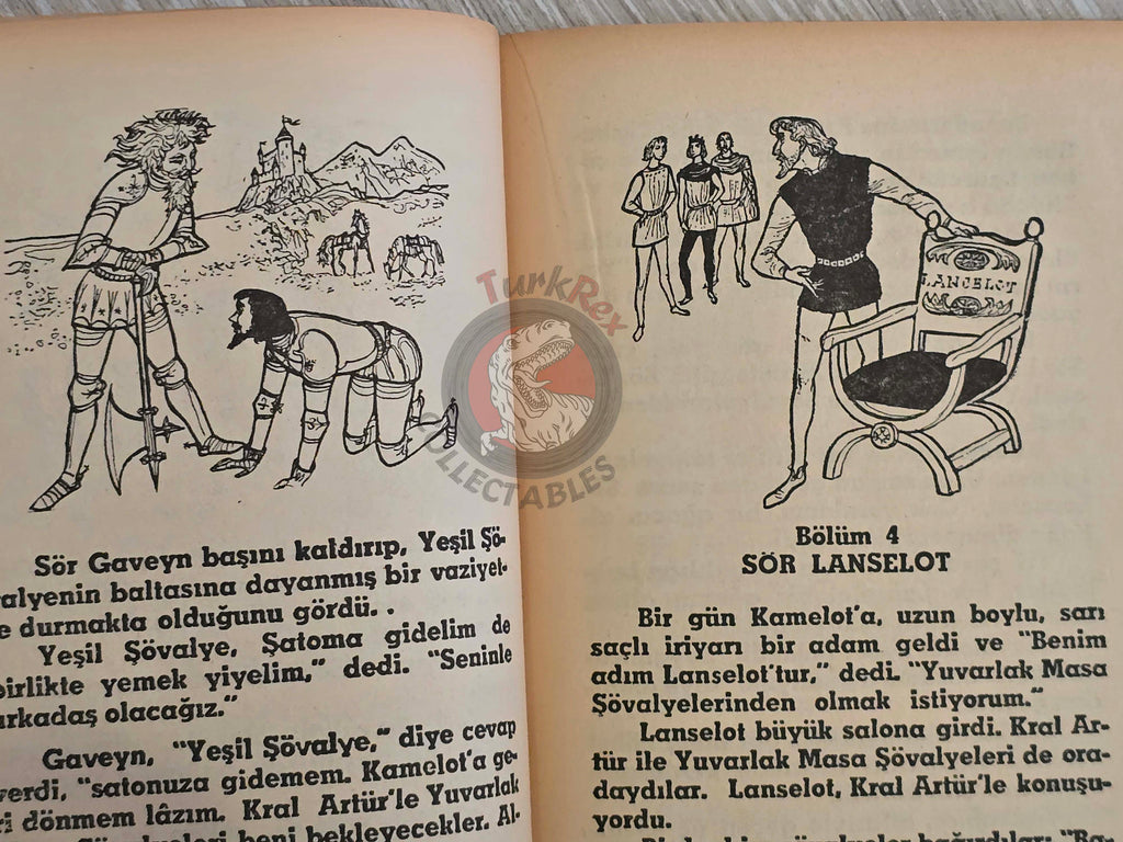 King Arthur and the Knights  1977  Turkish Book Turkey Illustrated