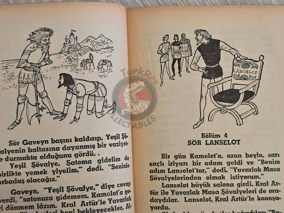 King Arthur and the Knights  1977  Turkish Book Turkey Illustrated