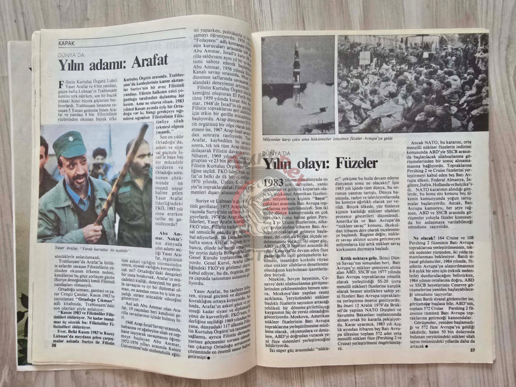Nokta 1983 Yasser Arafat PLO Palestine Turkish Magazine Turkey Middle East Iran–Iraq War