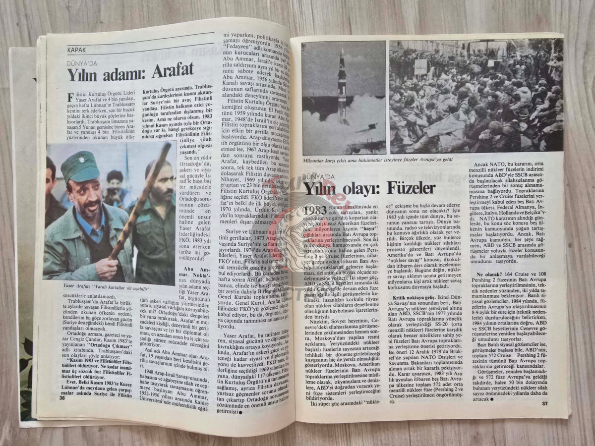 Nokta 1983 Yasser Arafat PLO Palestine Turkish Magazine Turkey Middle East Iran–Iraq War