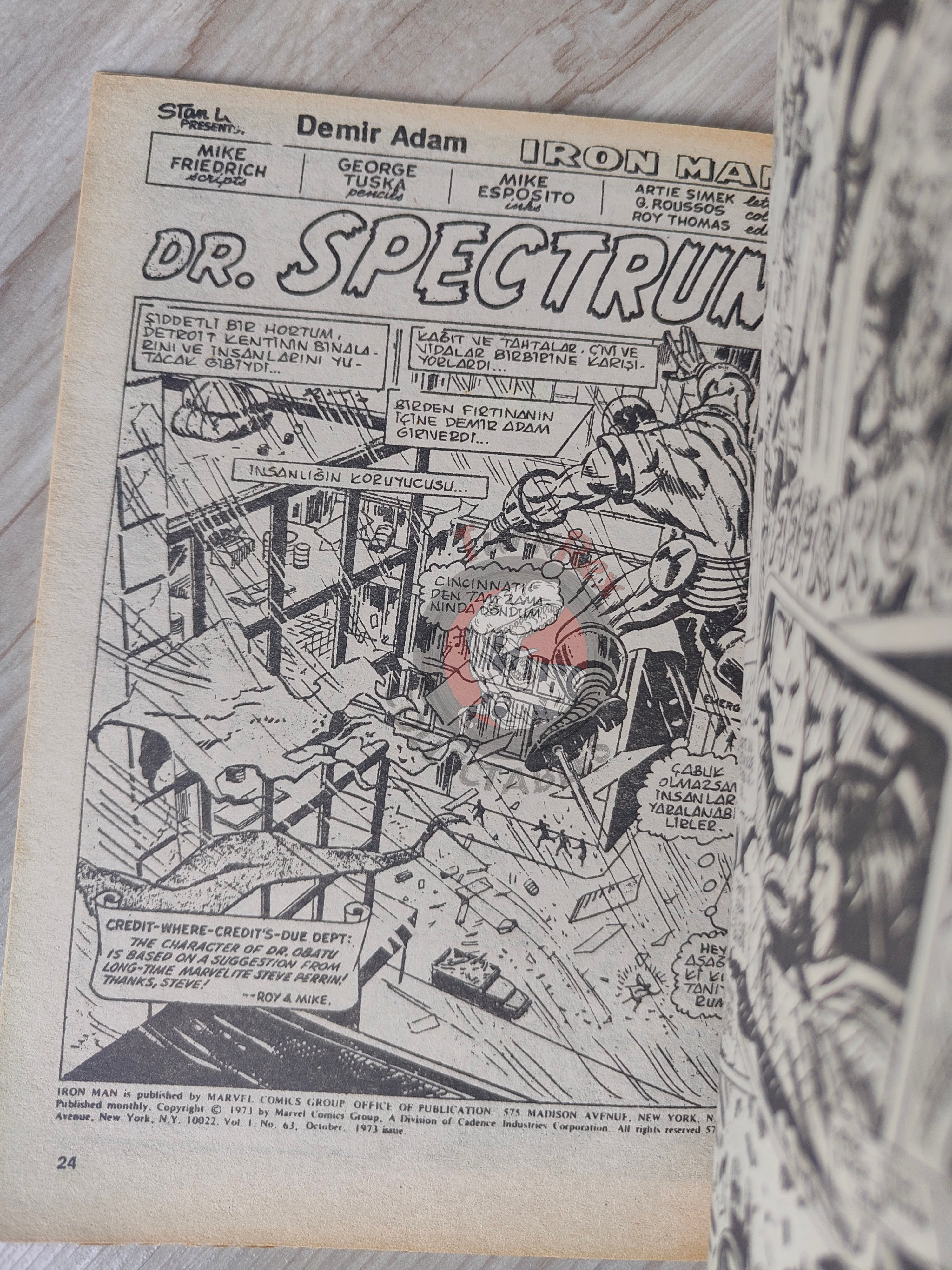 Iron Man #3 1988 Turkish Comic Turkey cover #63 inside #62 #63 #64