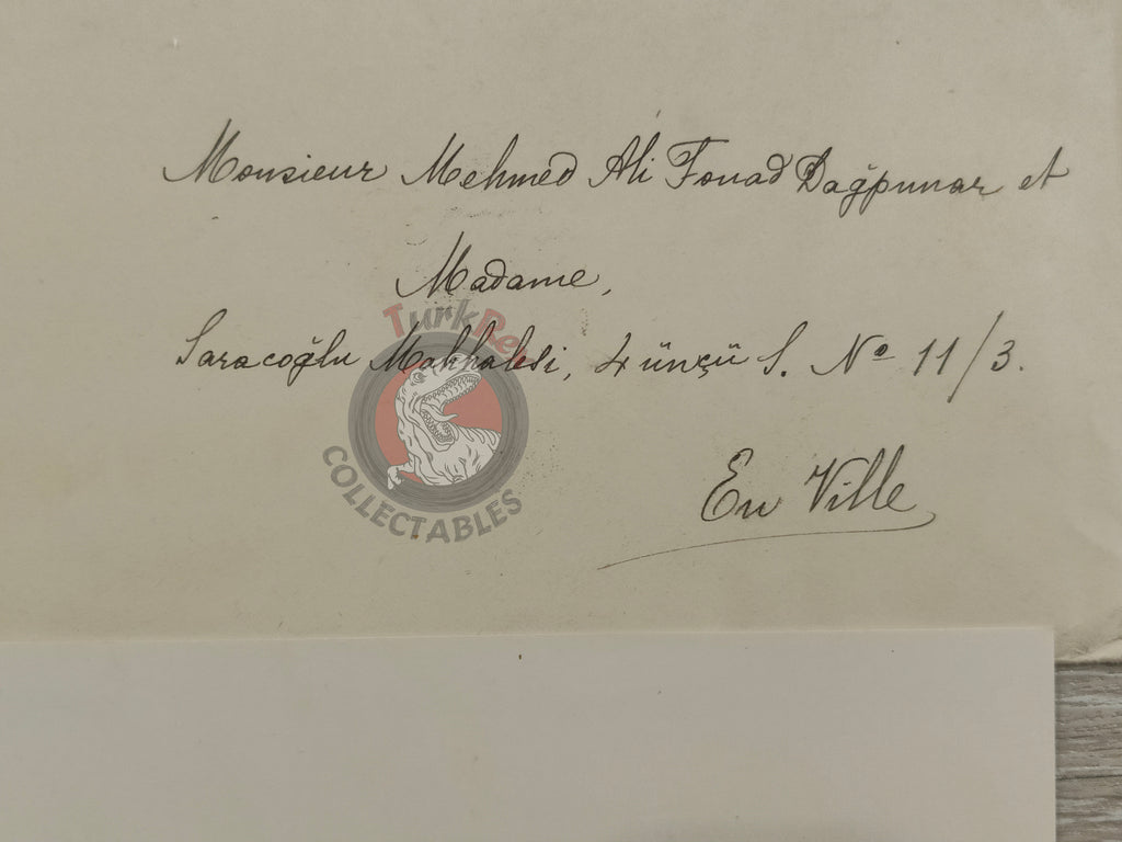 Birthday celebration of Mohammad Reza Pahlavi Invitation Card with Envelope Iran Turkey