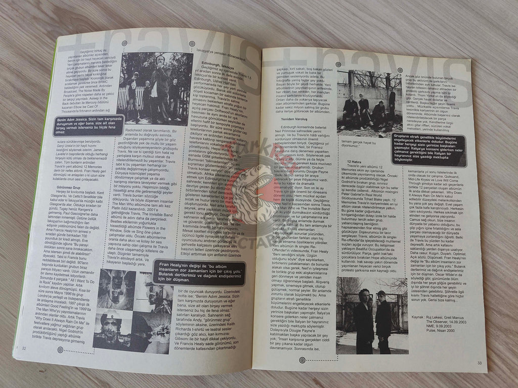 Lull 2003 Kill Bill: Uma Thurman and Travis Turkish Mag Turkey Kate Bush David Gilmour Tarantino