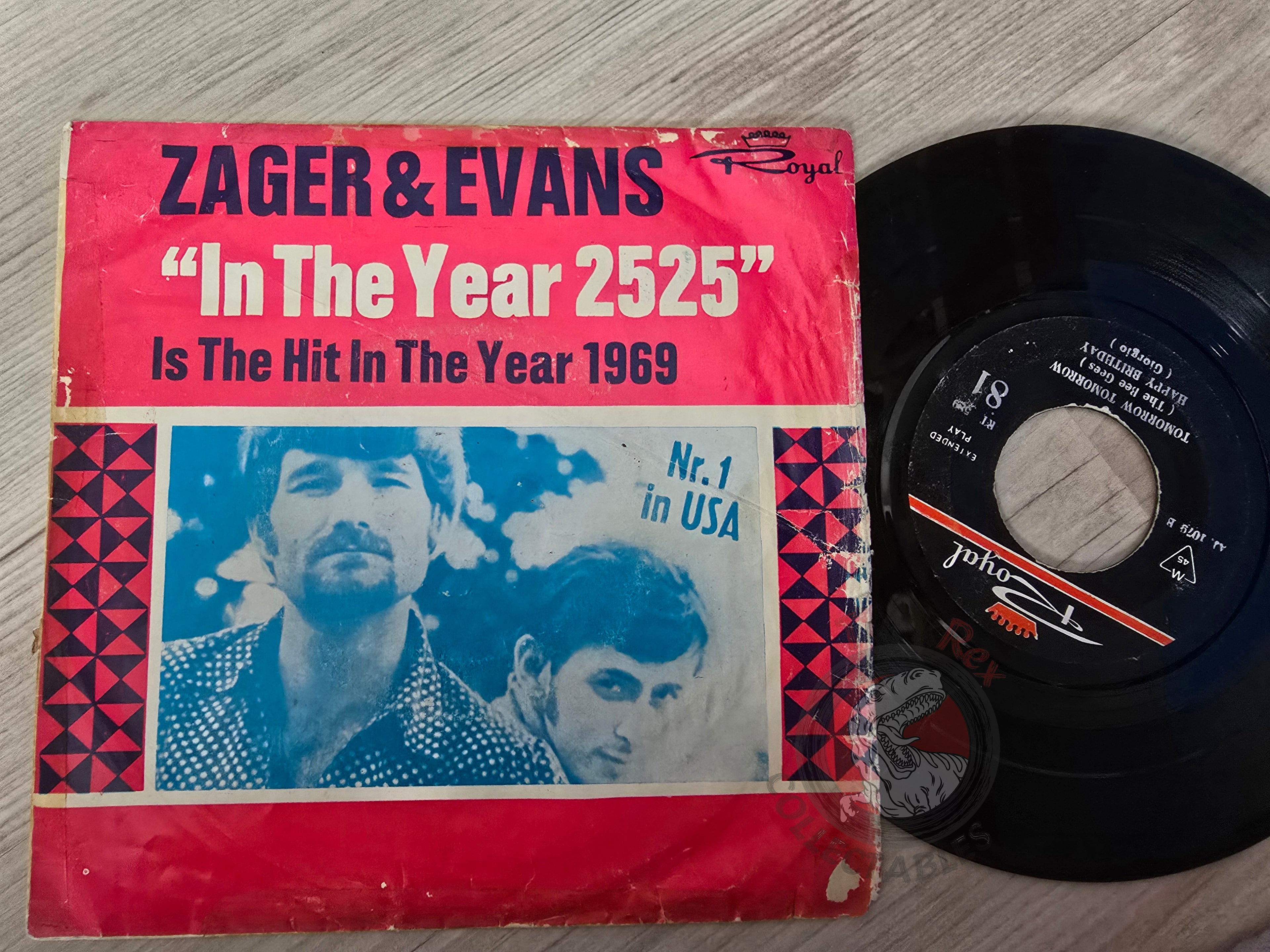 Zager & Evans / Creedence Clearwater Revival / Bee Gees / Giorgio 7" Iran Pressing Vinyl Iranian Edition