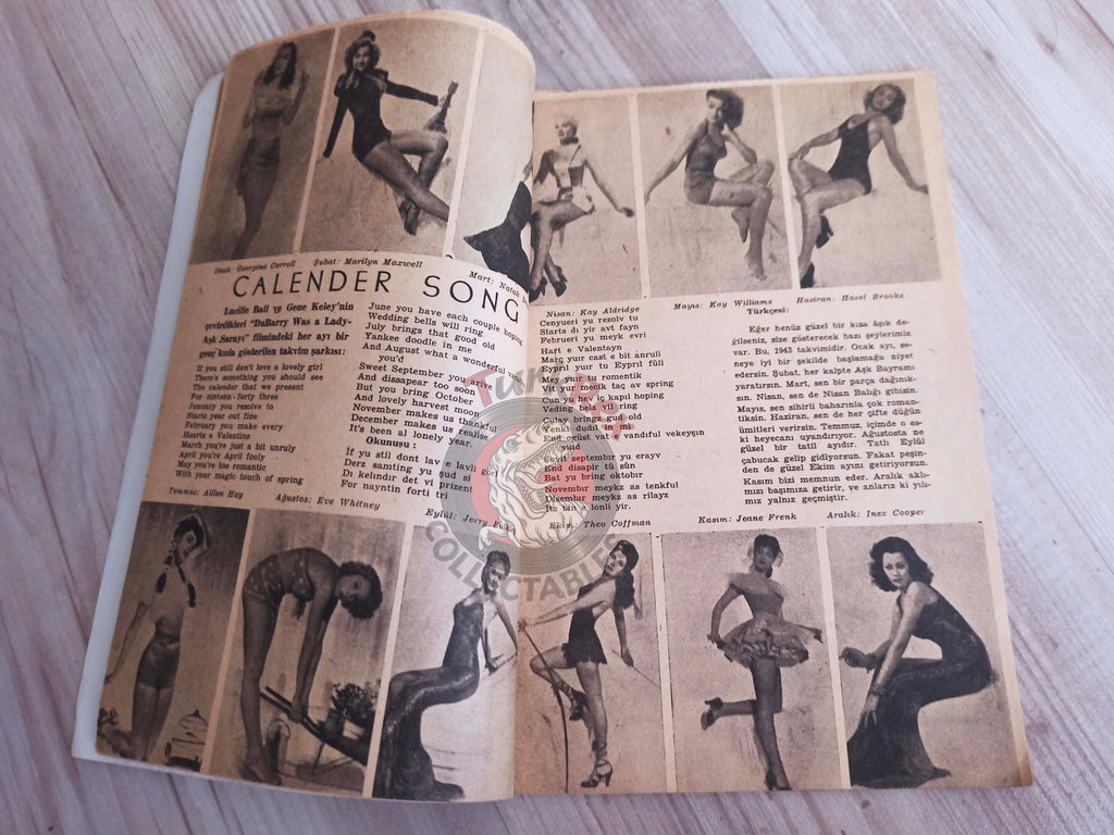 Yıldız 1946 50 Film Songs Turkish Mag Turkey Hollywood Deanna Durbin Alice Faye Lucille Ball