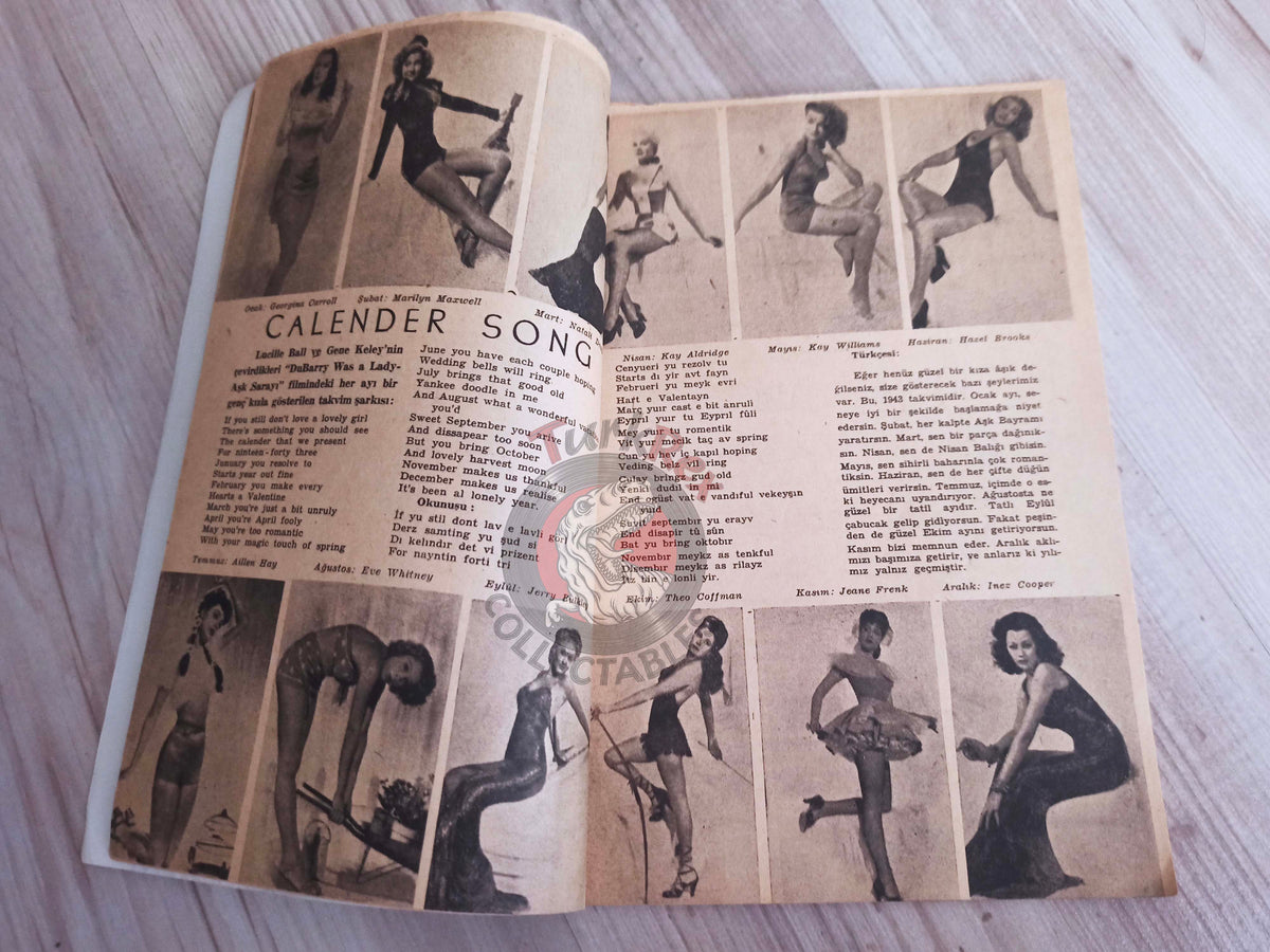 Yıldız 1946 50 Film Songs Turkish Mag Turkey Hollywood Deanna Durbin Alice Faye Lucille Ball