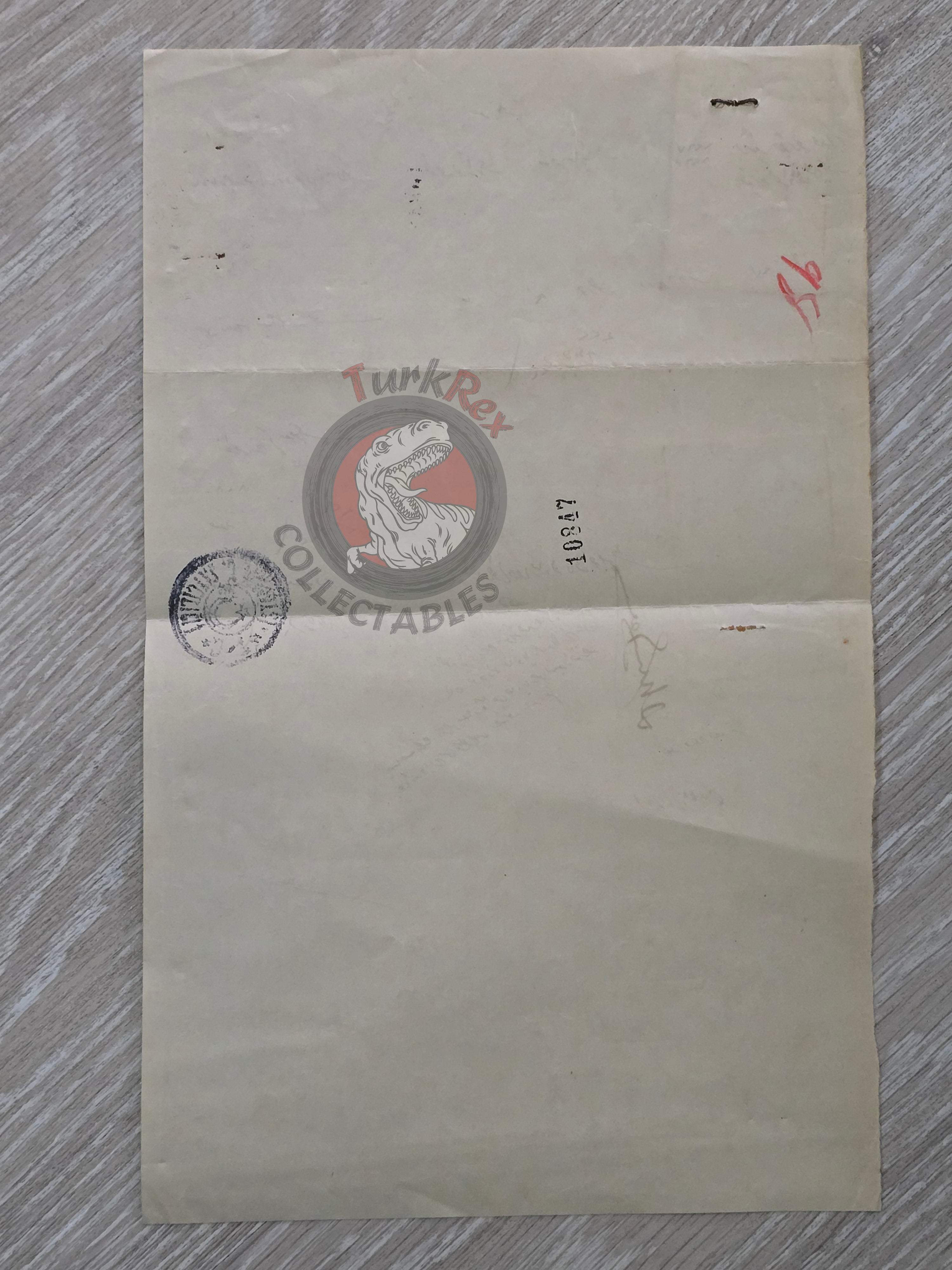 Ottoman Identity Document Copy 1924 with Photograph Greek Ottoman Citizen