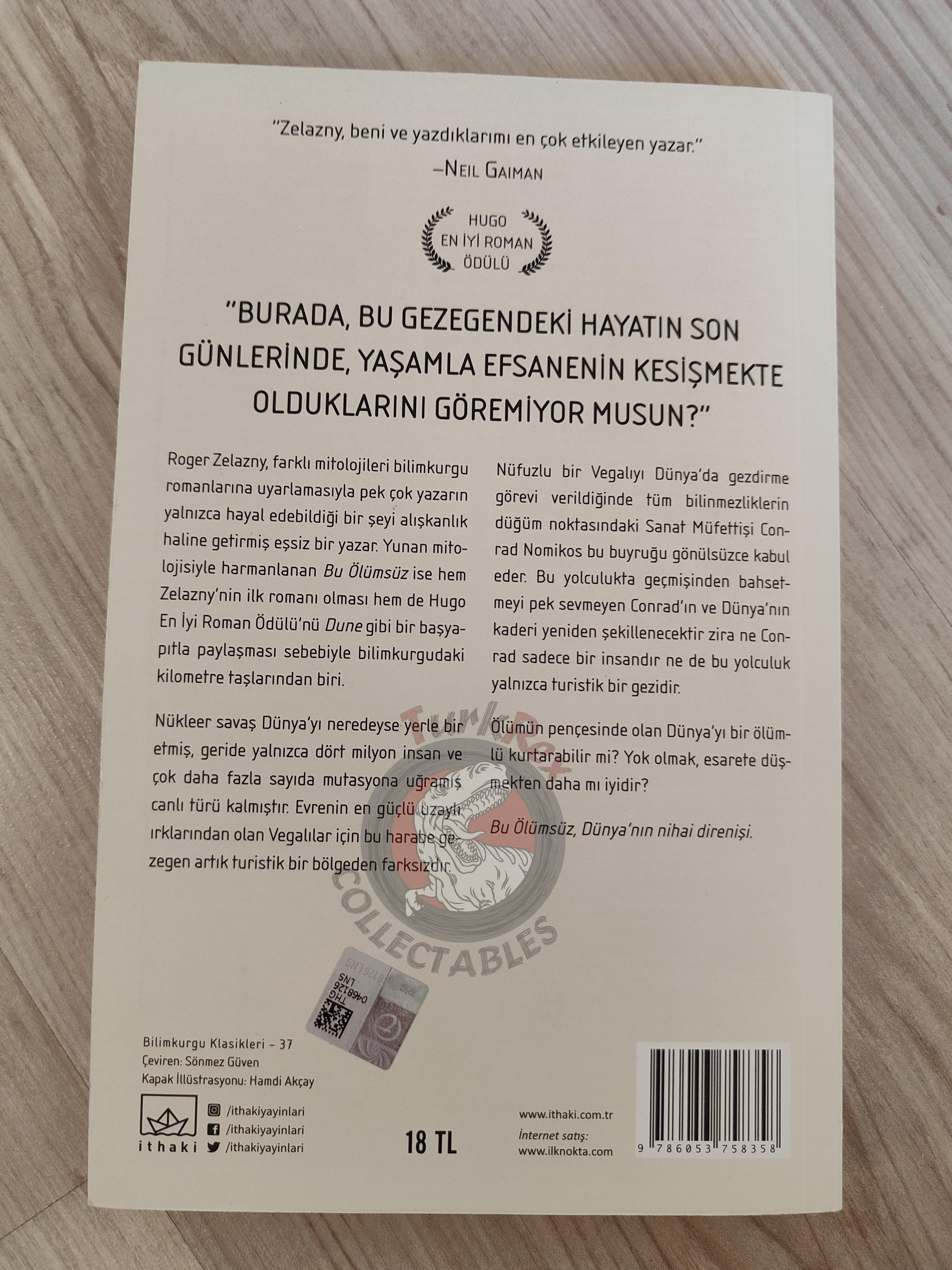 Roger Zelazny – This Immortal 2018 Turkish Book Turkey