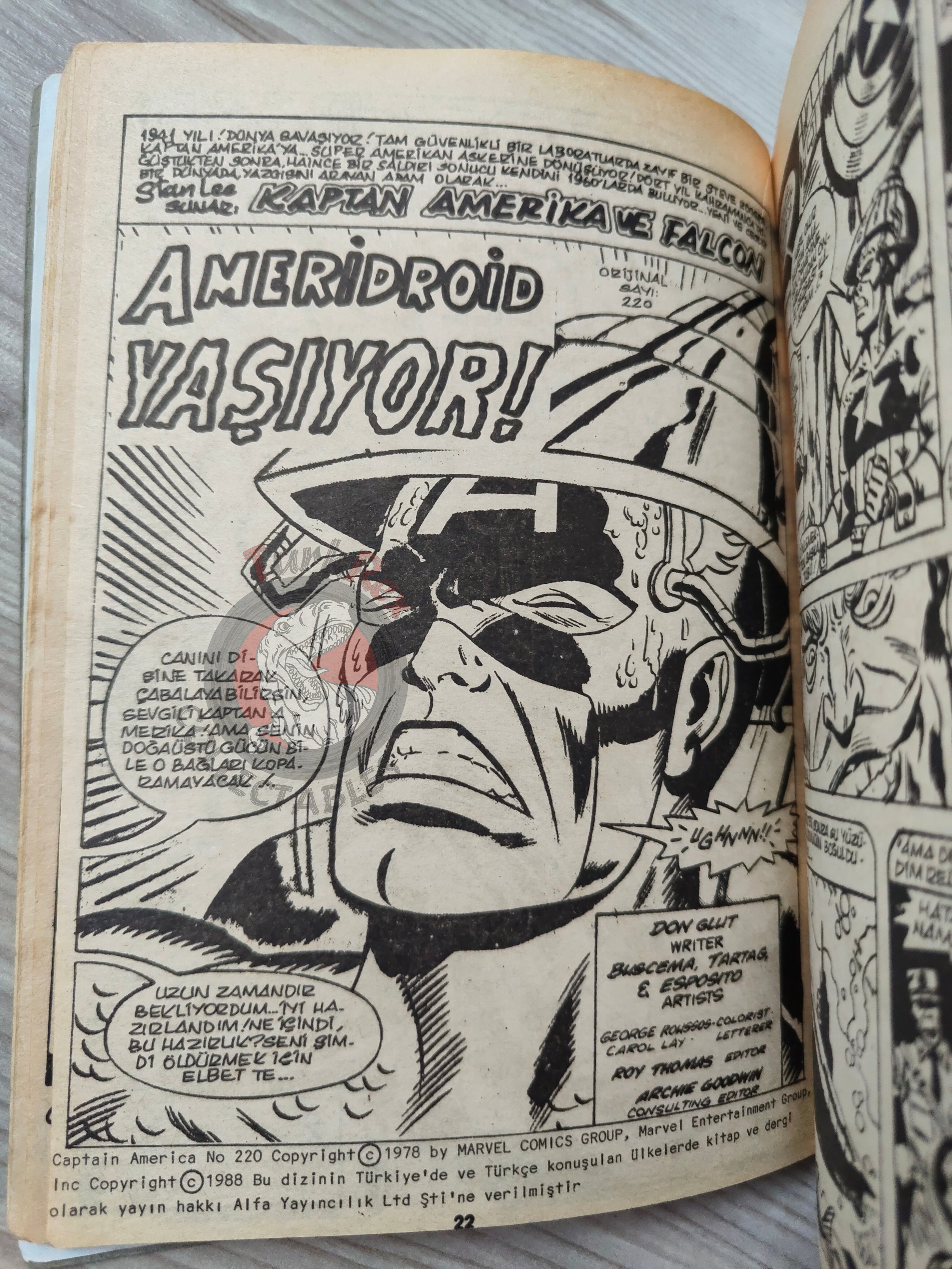Captain America – Volume 9 1989 Turkish Comic Turkey Falcon