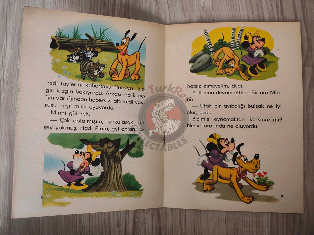Pluto e le belve  – Walt Disney 1960s Turkish Book Turkey Illustrated Mickey Mouse
