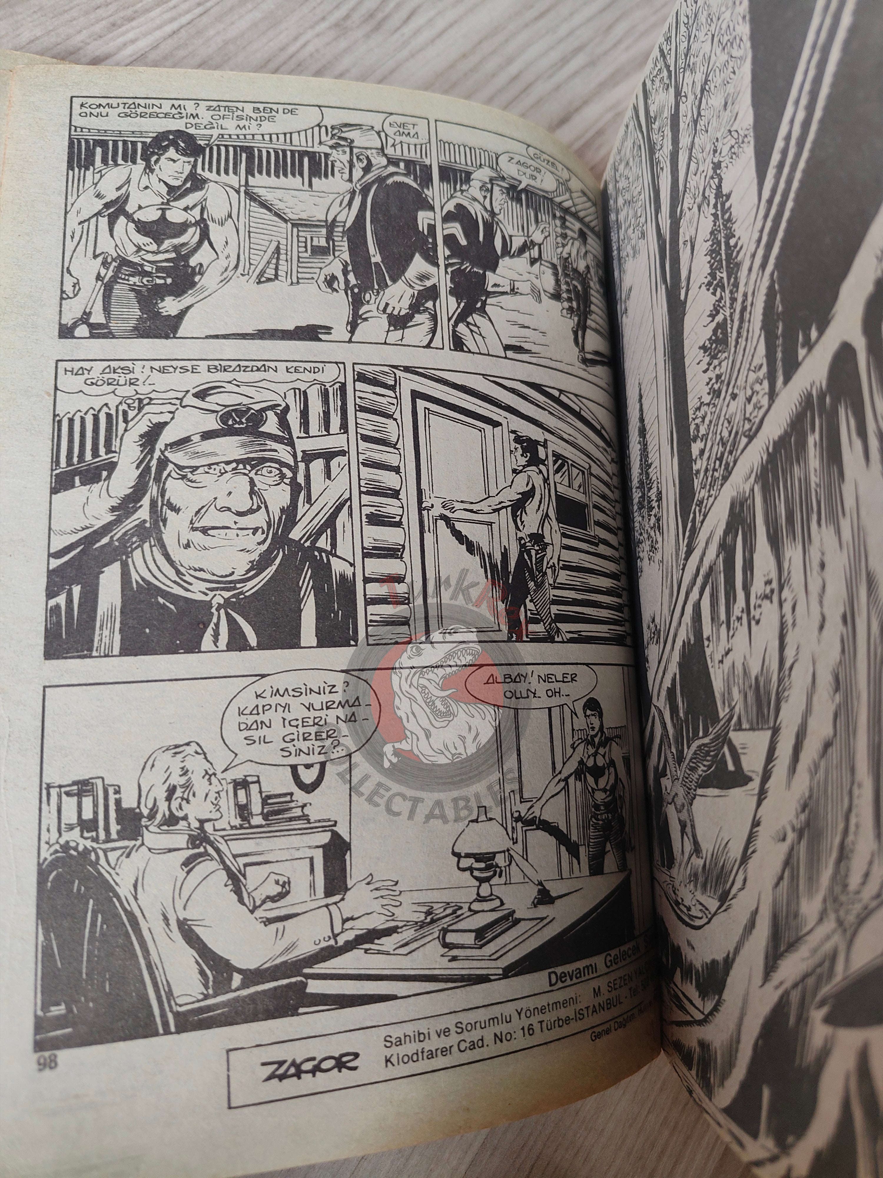 Zagor #1 1986 L'Acqua di Fuoco Turkish Comic Turkey