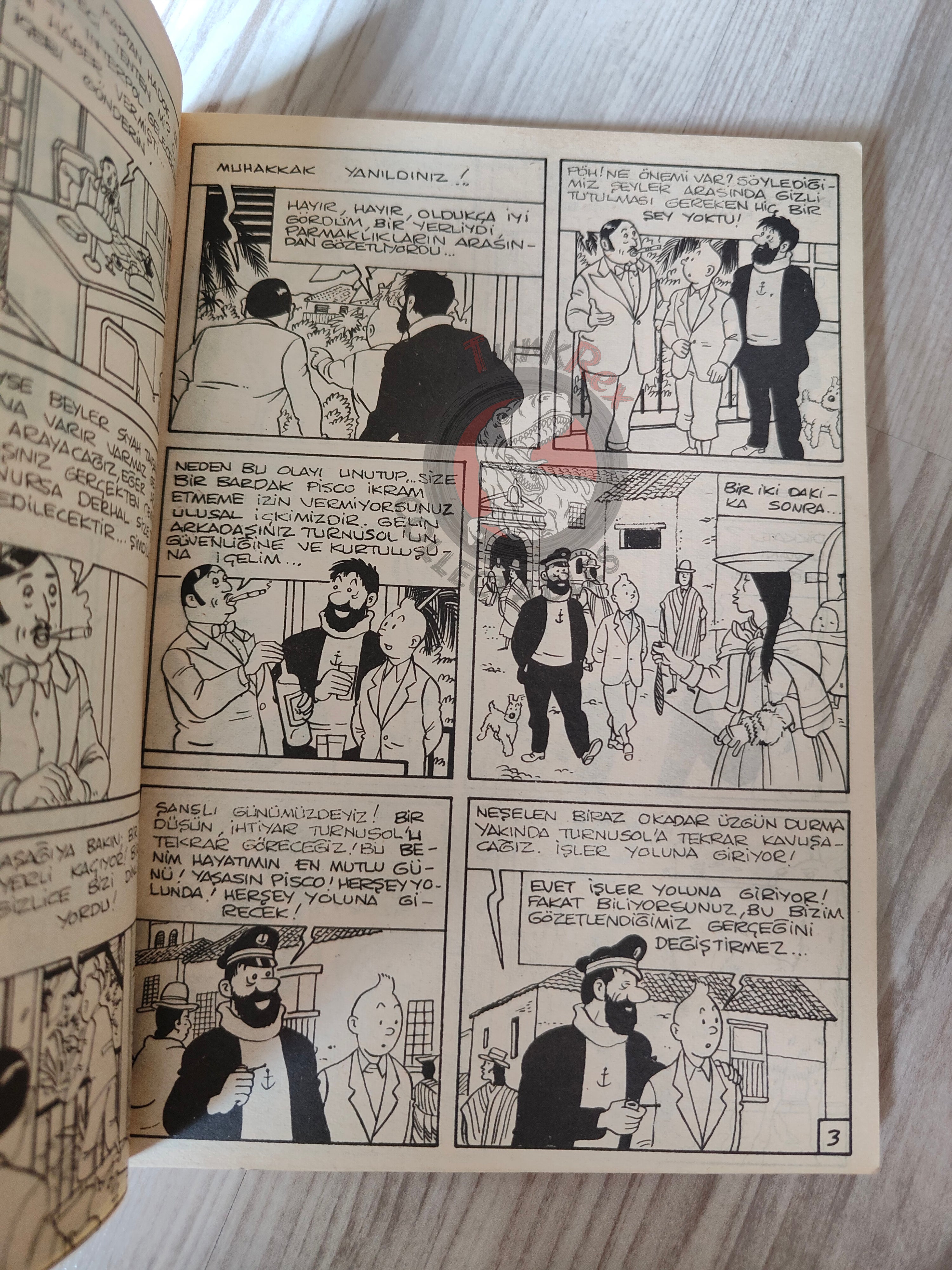 Tintin – Prisoners of the Sun 1983 Turkish Edition Comic Turkey Herge's Death