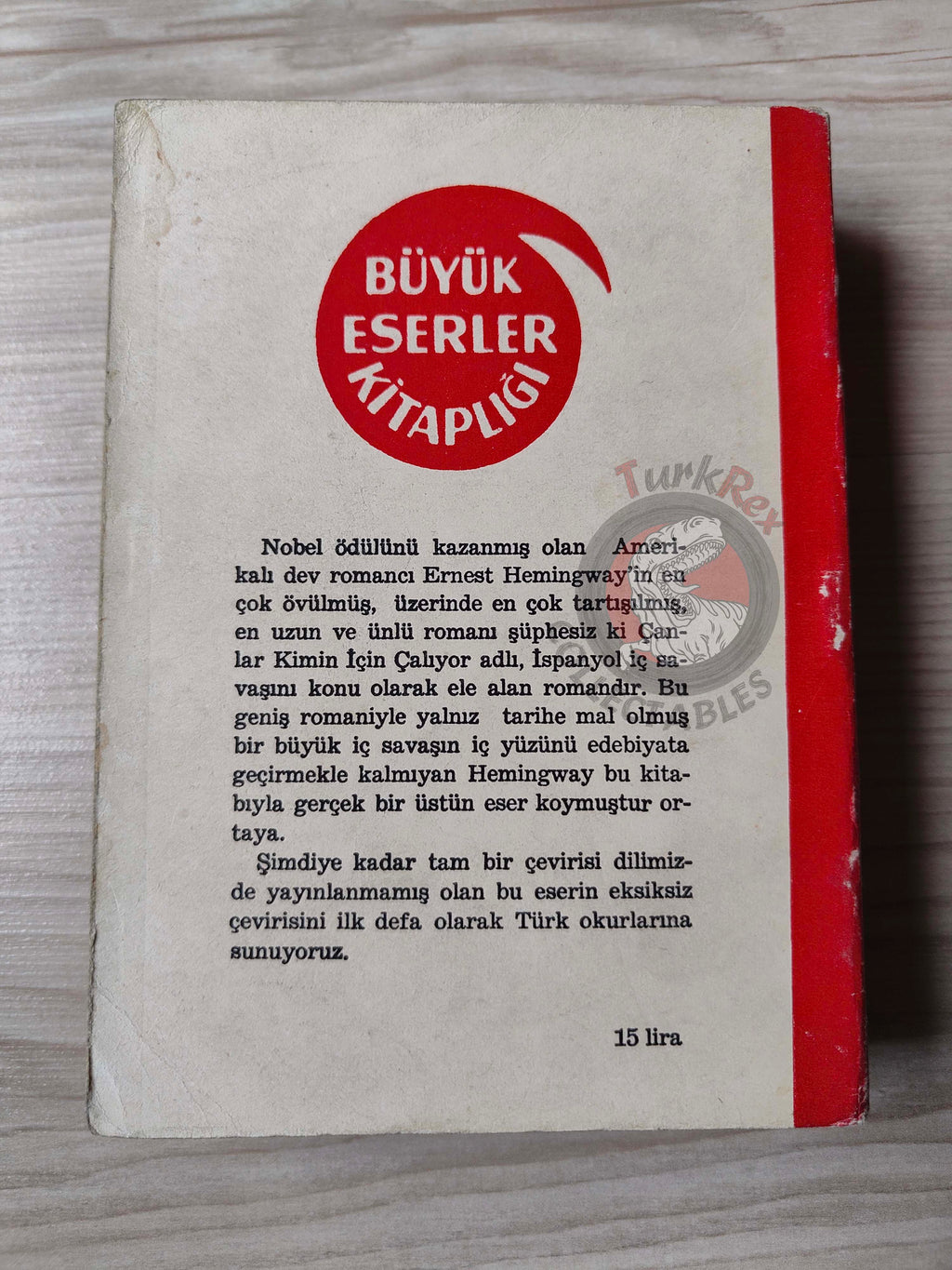 Ernest Hemingway – For Whom the Bell Tolls 1970 Turkish Book Turkey