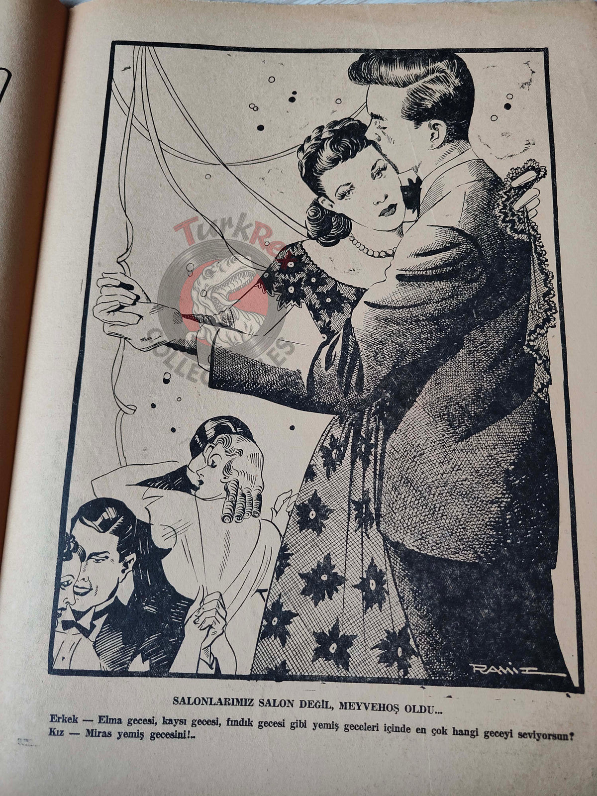 Karikatür 1946 Humor Magazine Turkish Turkey Paris Peace Conference WW2 era Britain Uncle Sam