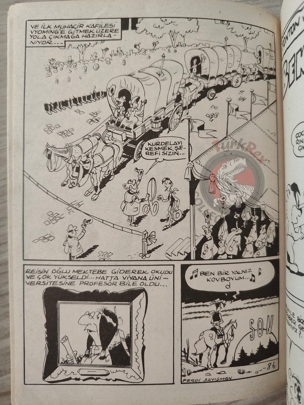 Lucky Luke - Les Collines noires 1980s Turkish Comic Turkey