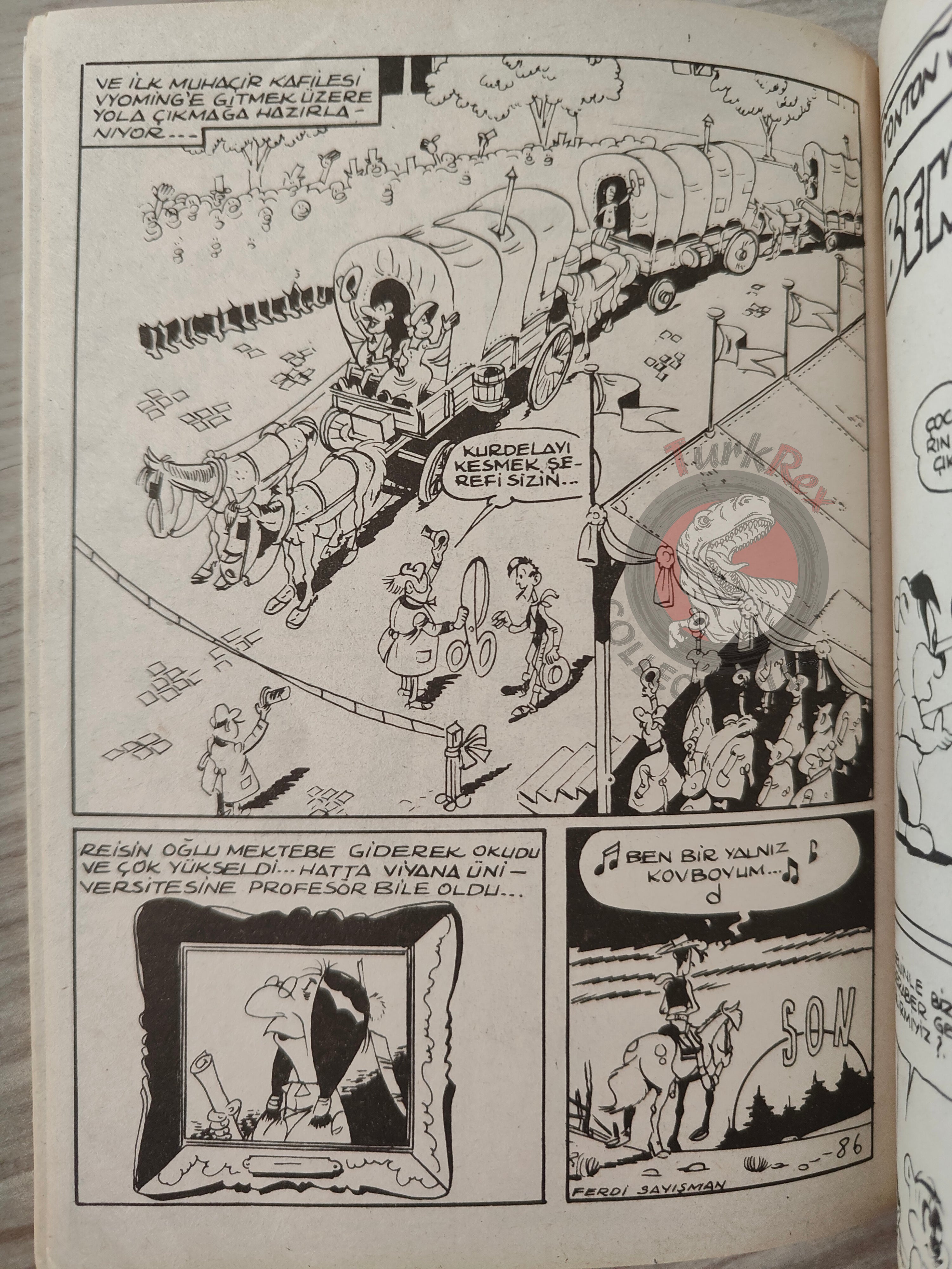 Lucky Luke - Les Collines noires 1980s Turkish Comic Turkey