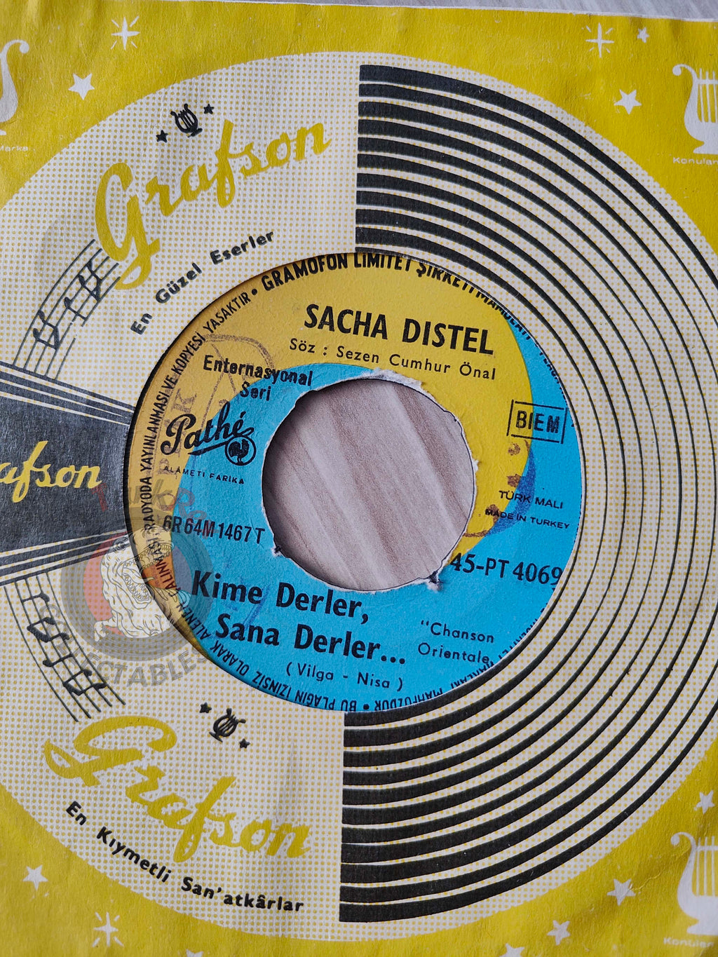 Sacha Distel – Kime Derler, Sana Derler... 7" Turkish Pressing Vinyl Turkey Edition