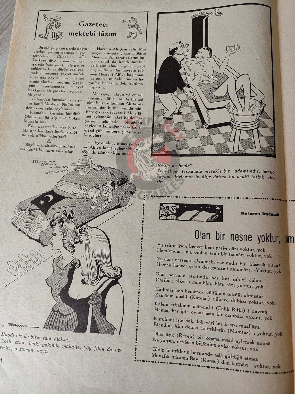 Mizah 1948 Humor Magazine Turkish Turkey His Master’s Voice