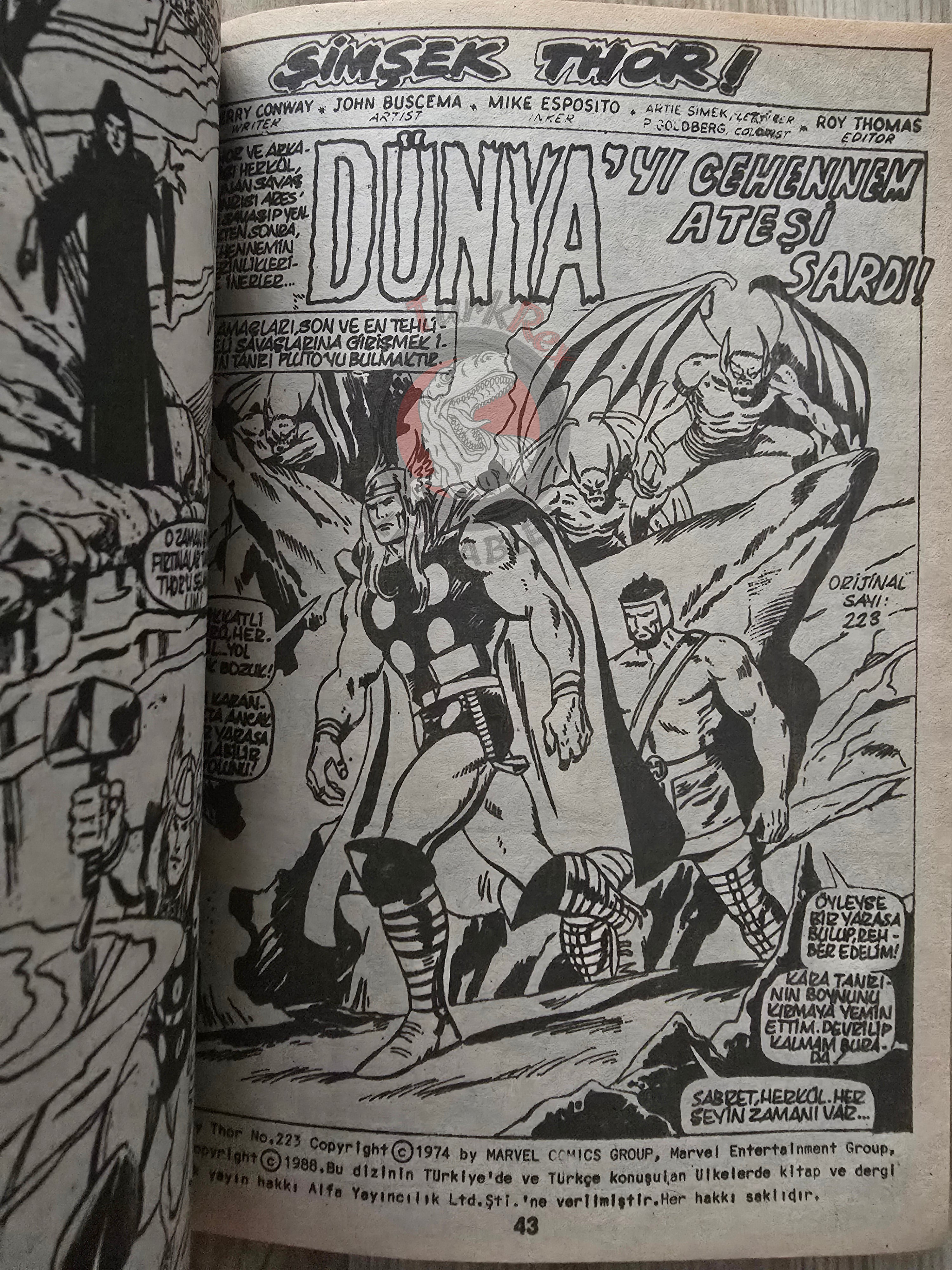 Thor Vol #7 1987 Turkish Comic Turkey The Mighty Thor #205–207 #11 #223 #226 #228 #229