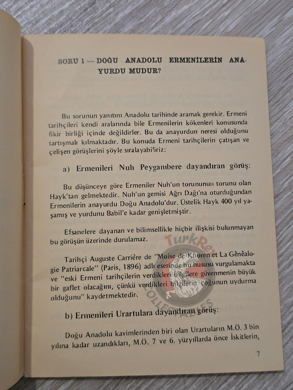 The Armenian Question in Nine Questions and Answers 1980s Turkish Book Turkey Armenia