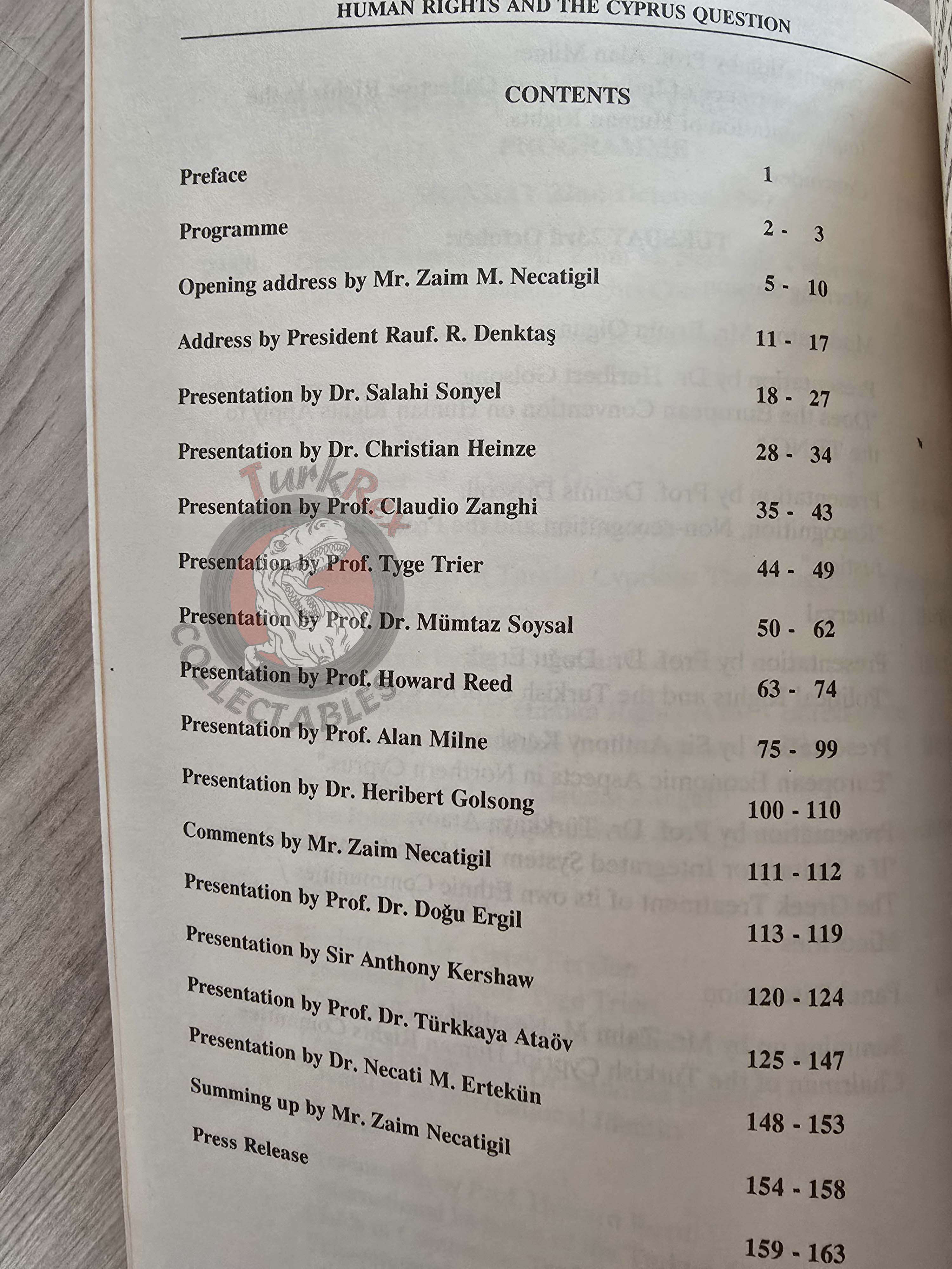 Human Rights and the Cyprus Question 1991 English Book Turkish Cypriot