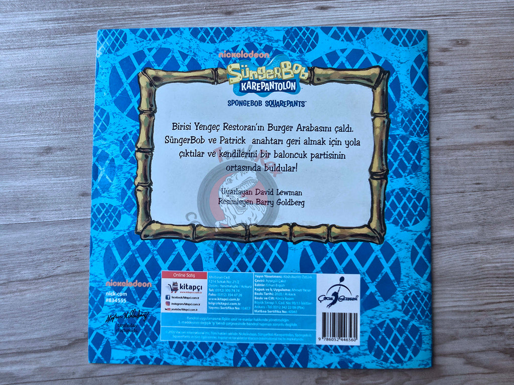 Sponge Bob Squarepants: Bubble Blowers, Beware!  Turkish Book Turkey Illustrated