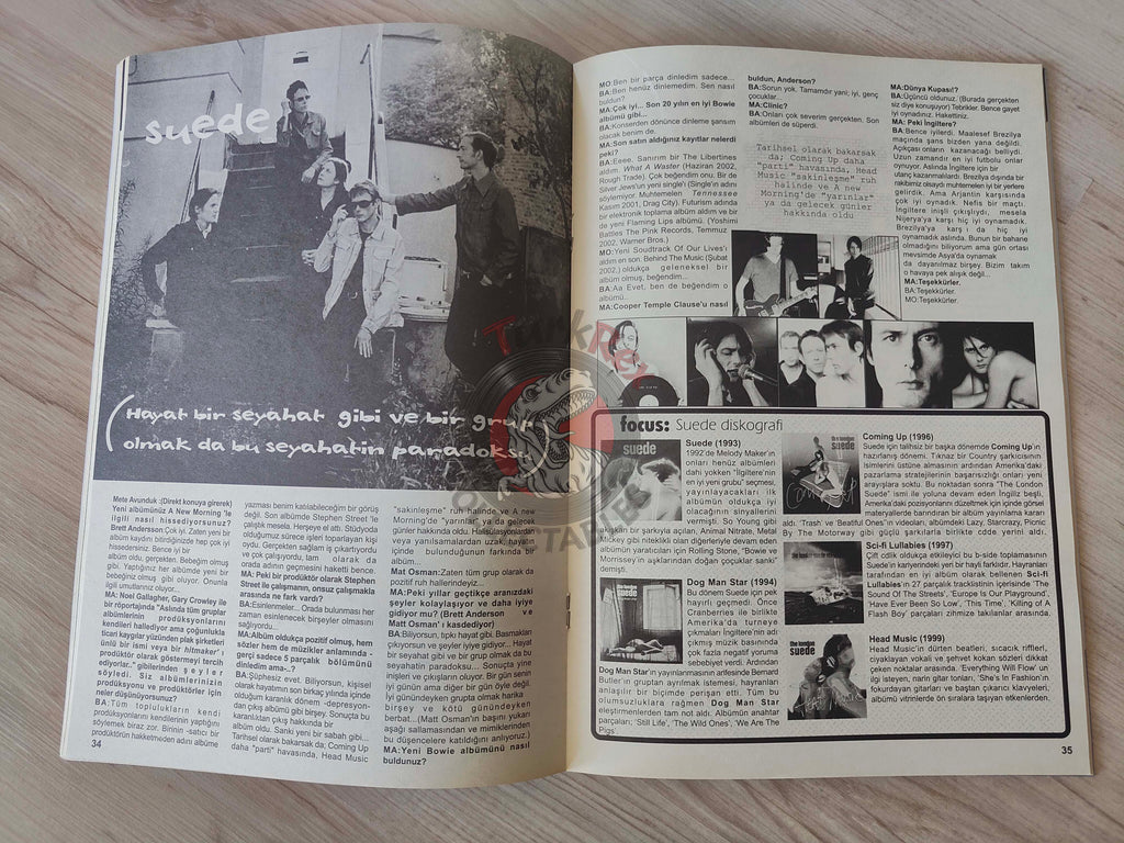 Lull 2002 Coldplay Turkish Mag Turkey Oasis Marianne Faithfull Slint JJ72 Suede