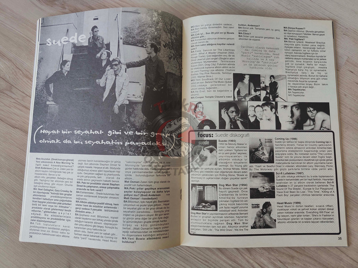 Lull 2002 Coldplay Turkish Mag Turkey Oasis Marianne Faithfull Slint JJ72 Suede