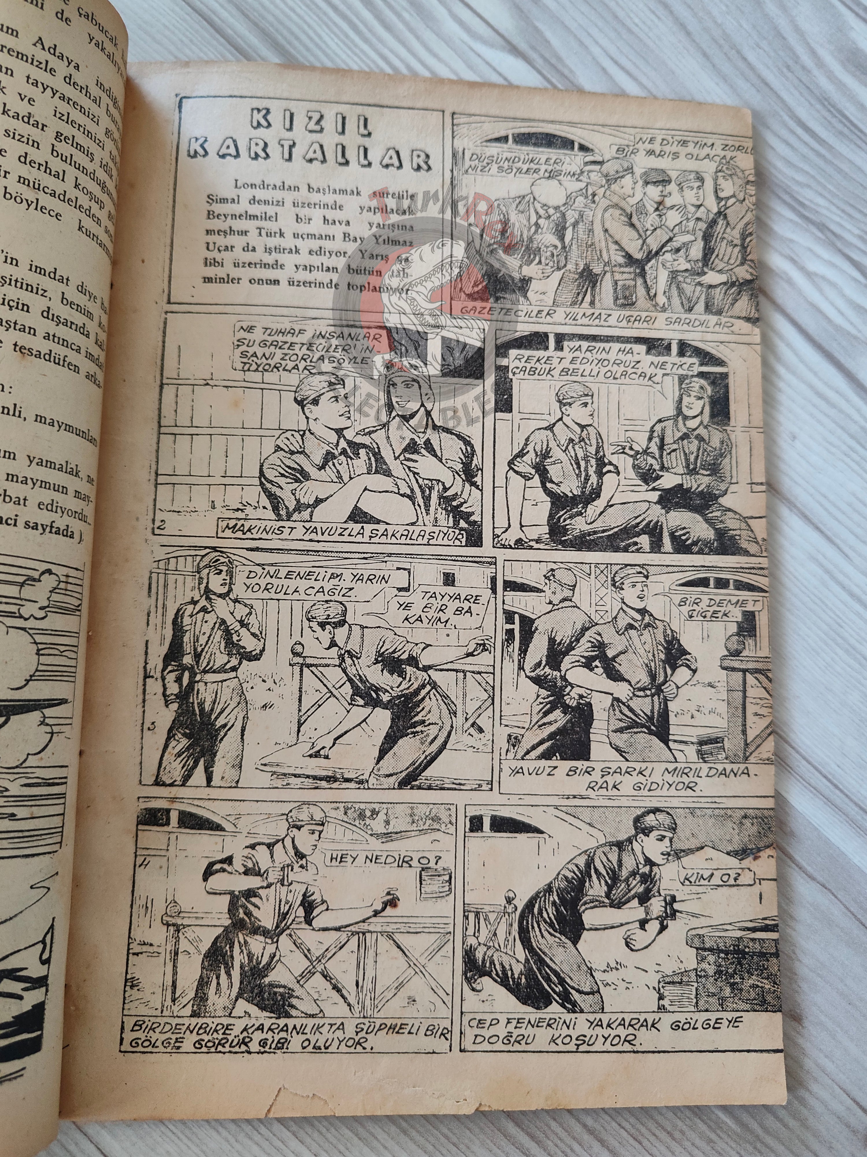 1001 Roman 1941 Red Eagles Turkish Comic Mag Turkey