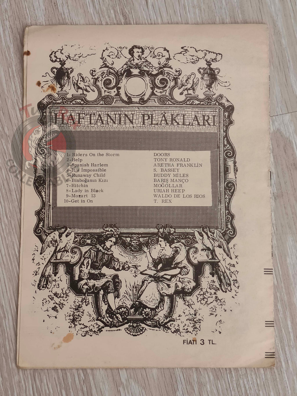 Anne Murray & Tom Jones 1971 Turkish Vintage Musical Notes Sheet Turkey