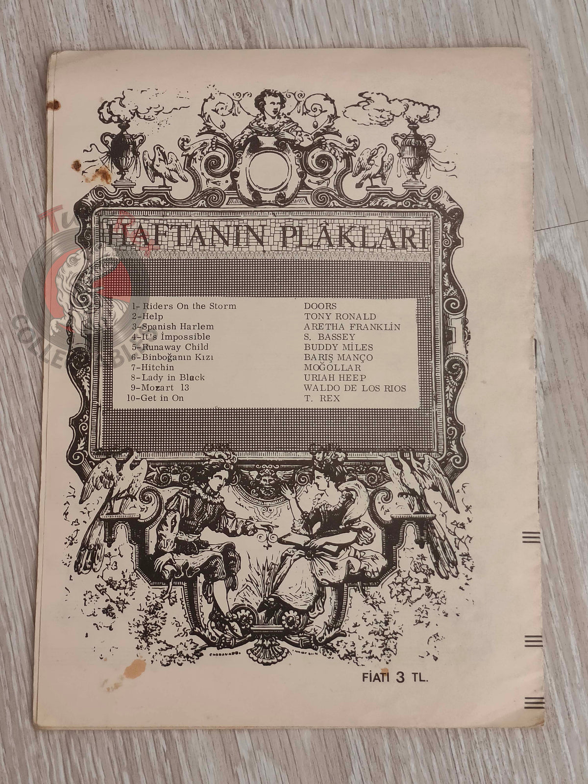 Anne Murray & Tom Jones 1971 Turkish Vintage Musical Notes Sheet Turkey