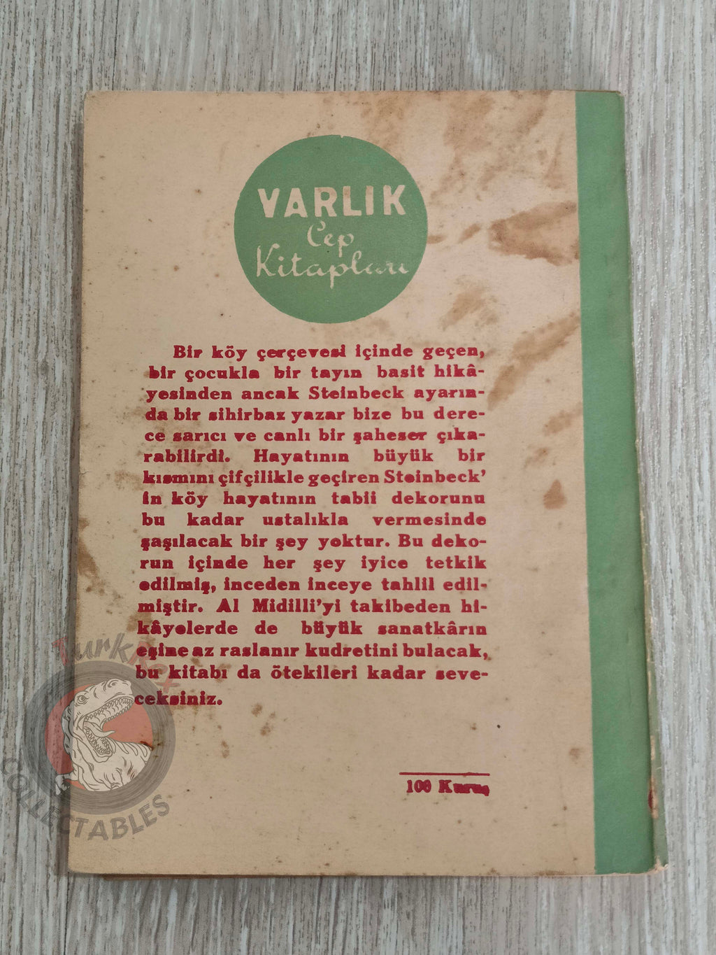 John Steinbeck – The Red Pony 1953 1st Turkish Book Turkey