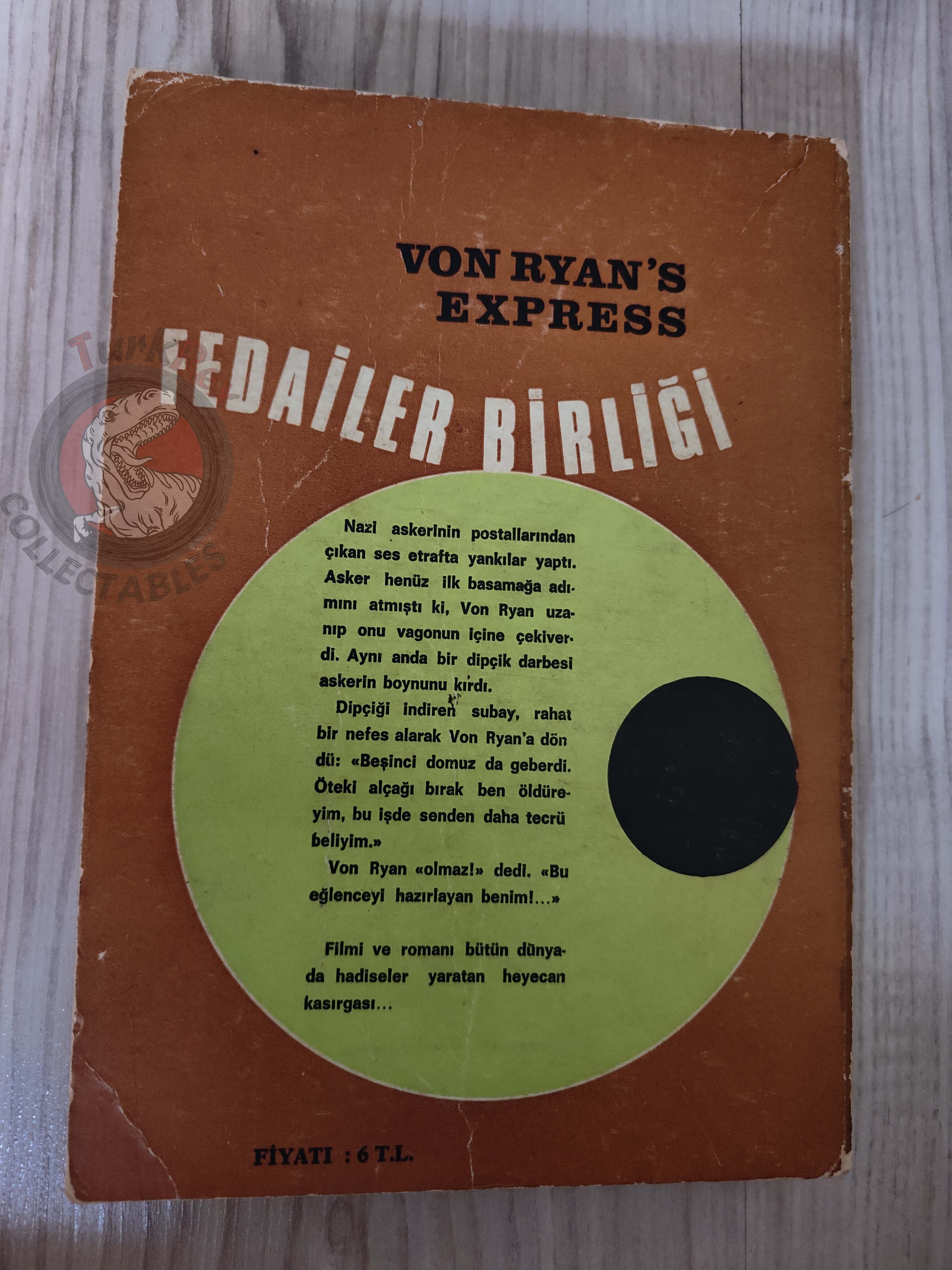 David Westheimer – Von Ryan’s Express 1967 1st Turkish Book Turkey