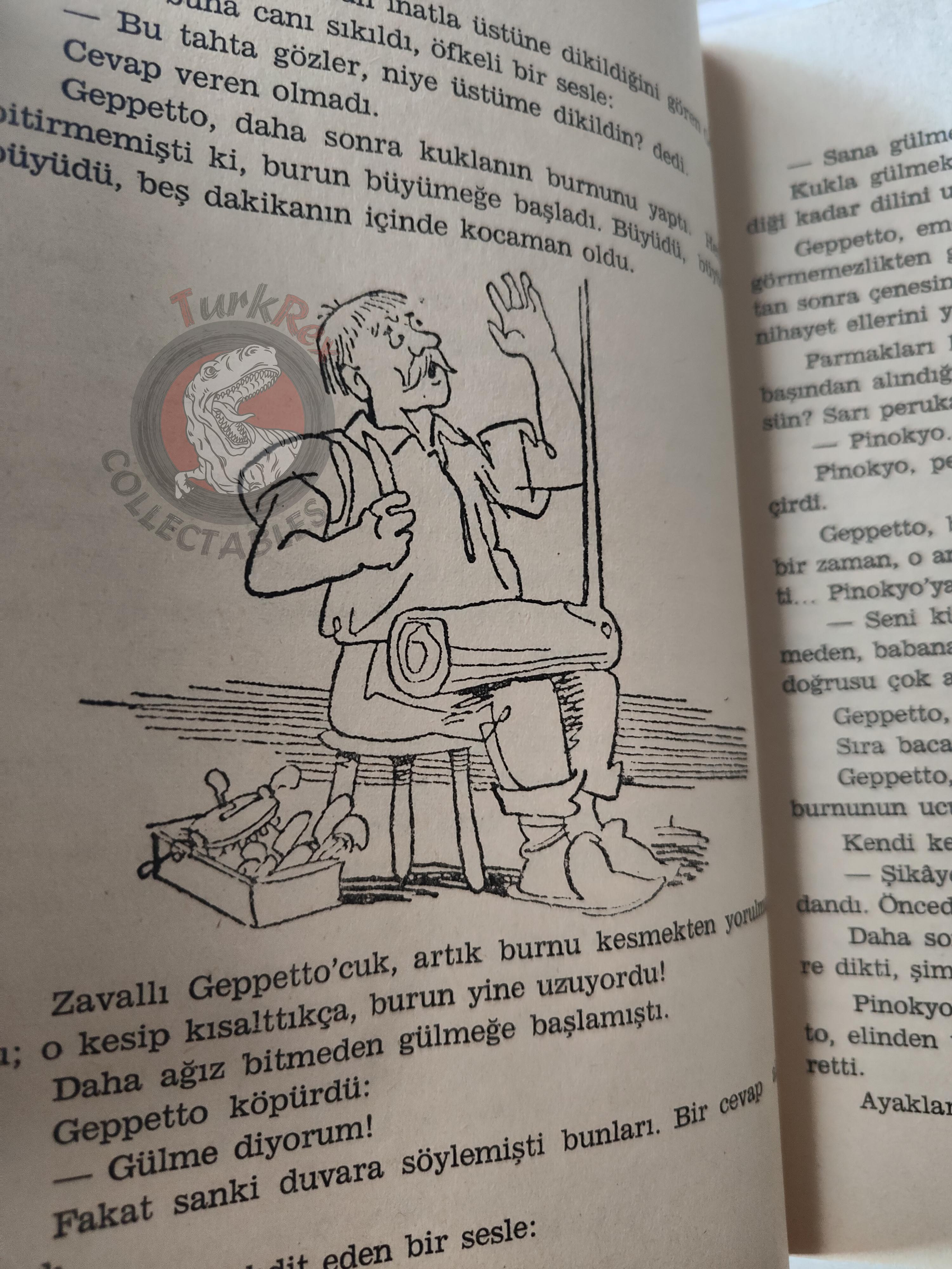 Carlo Collodi – Pinocchio 1965 Turkish Book Turkey Illustrated