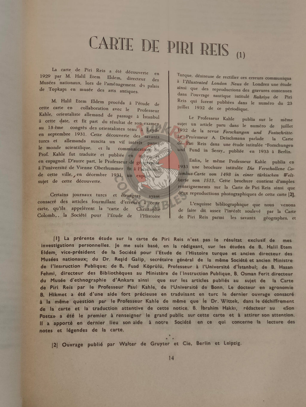 Piri Reis Map 1966 English Turkish German French Italian Book Turkey Ottoman Empire