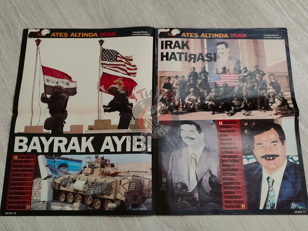 The Gulf War II: Baghdad Turkish Magazine Turkey Middle East Saddam Hussein Iraq George W. Bush