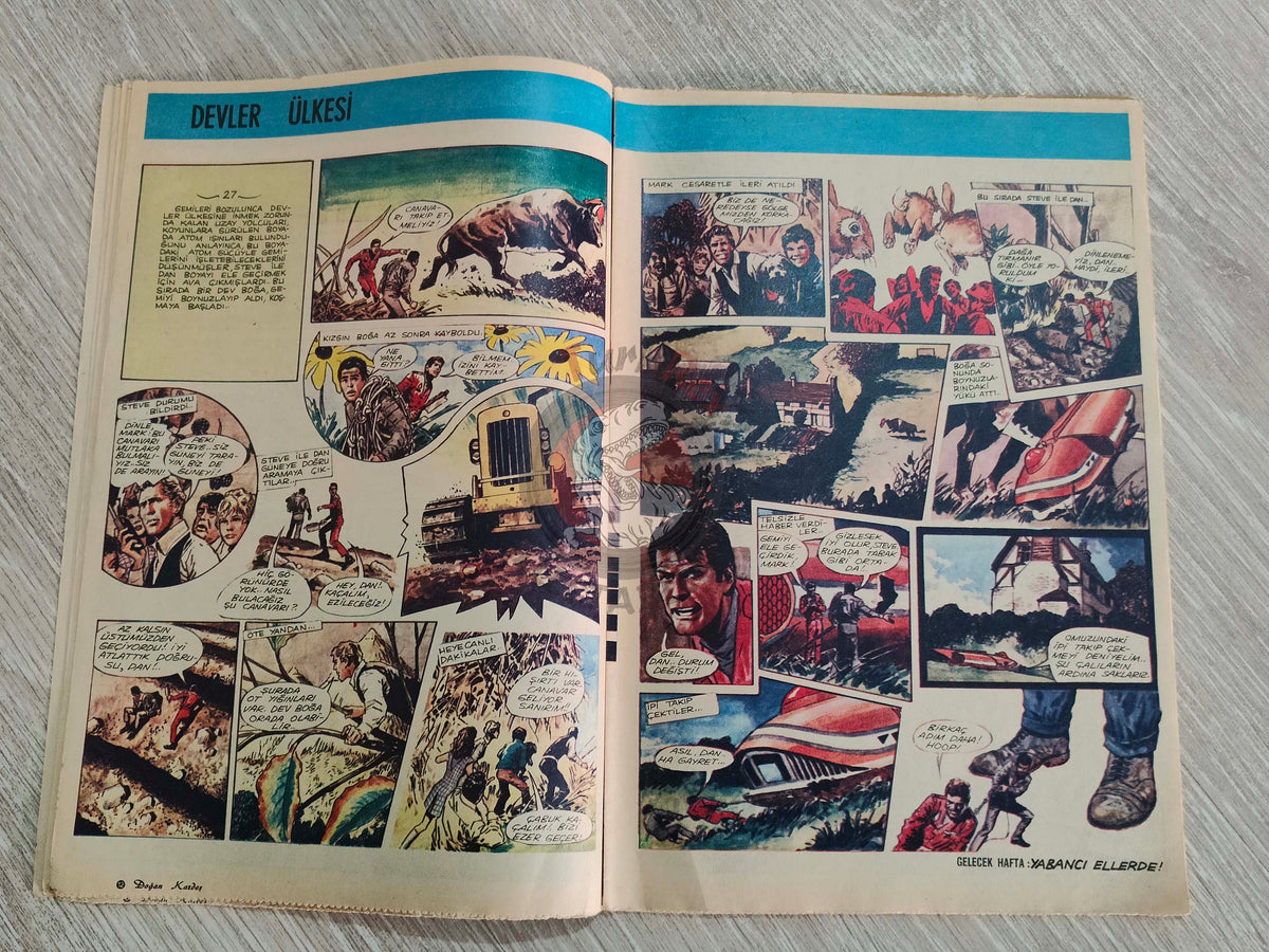 Doğan Kardeş 1971 Magazine #29 Turkish Comic Turkey Sinbad the Sailor Alice In Wonderland