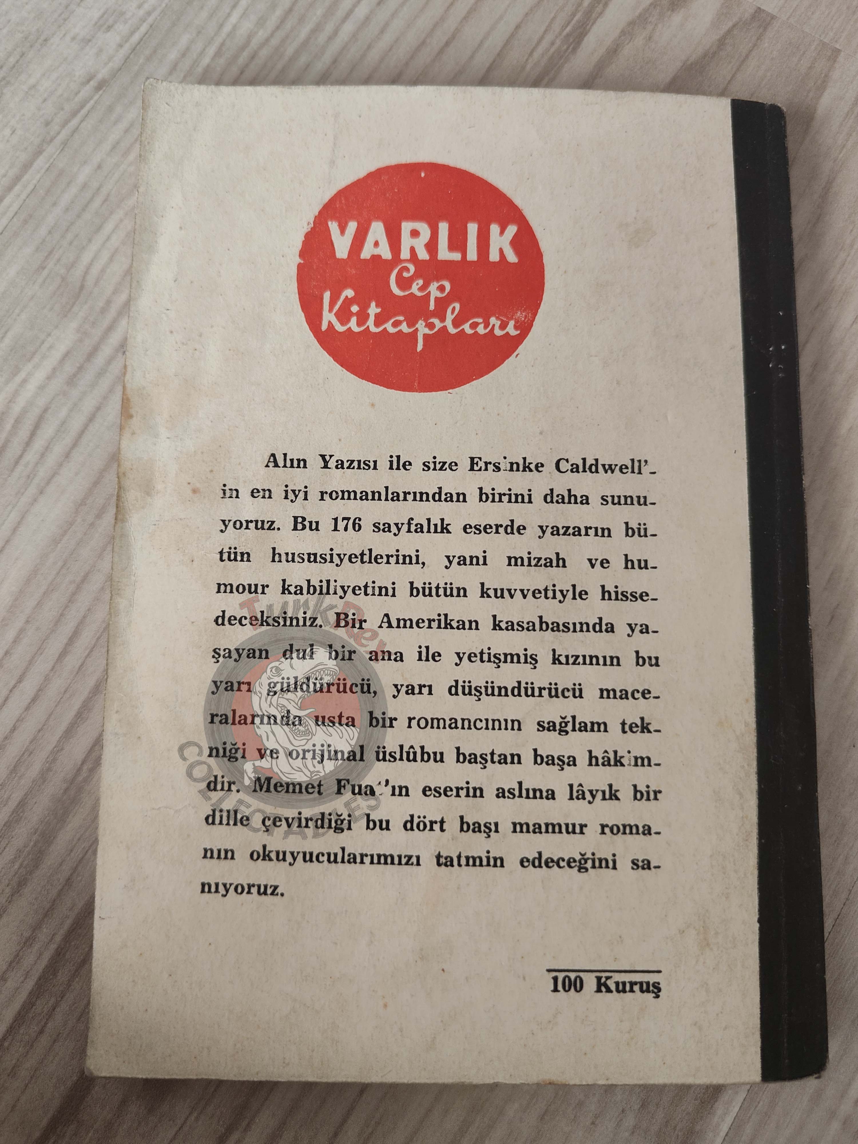 Erskine Caldwell – The Sure Hand of God 1954 1st Turkish Book Turkey