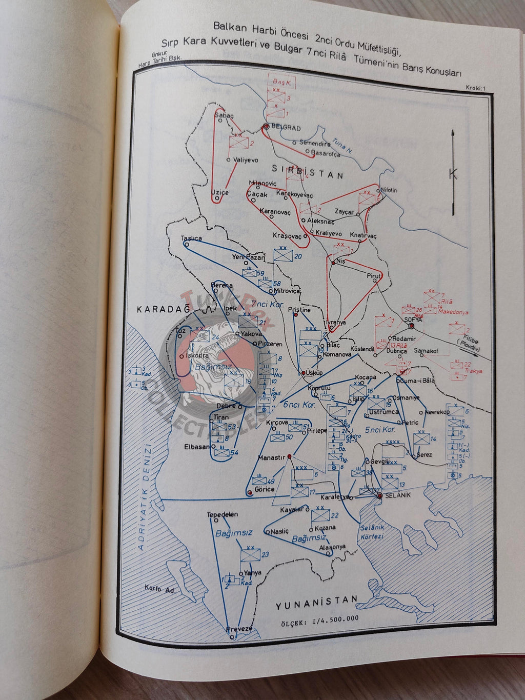 Balkan War Western and Vardar Army Ustruma 1979 Turkish Book Military Ottoman Empire Maps