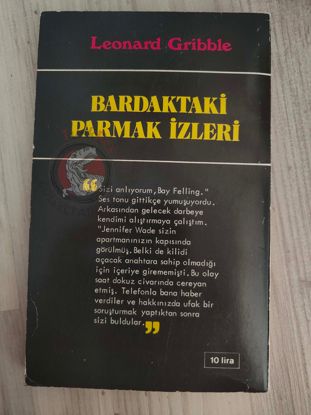 Leonard Gribble – The Glass Alibi 1972 1st Turkish Book Turkey