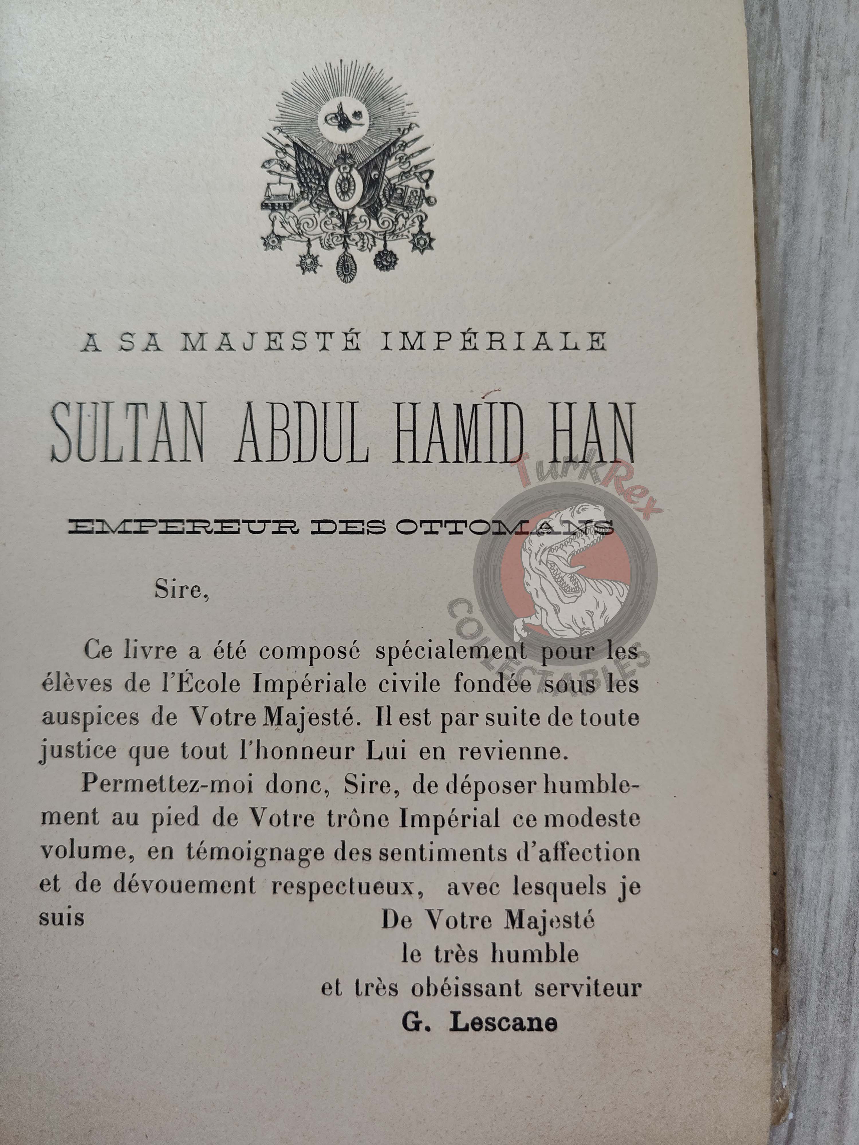 French Education Book Used in Ottoman Empire 1894 Germain Lescane Galatasaray