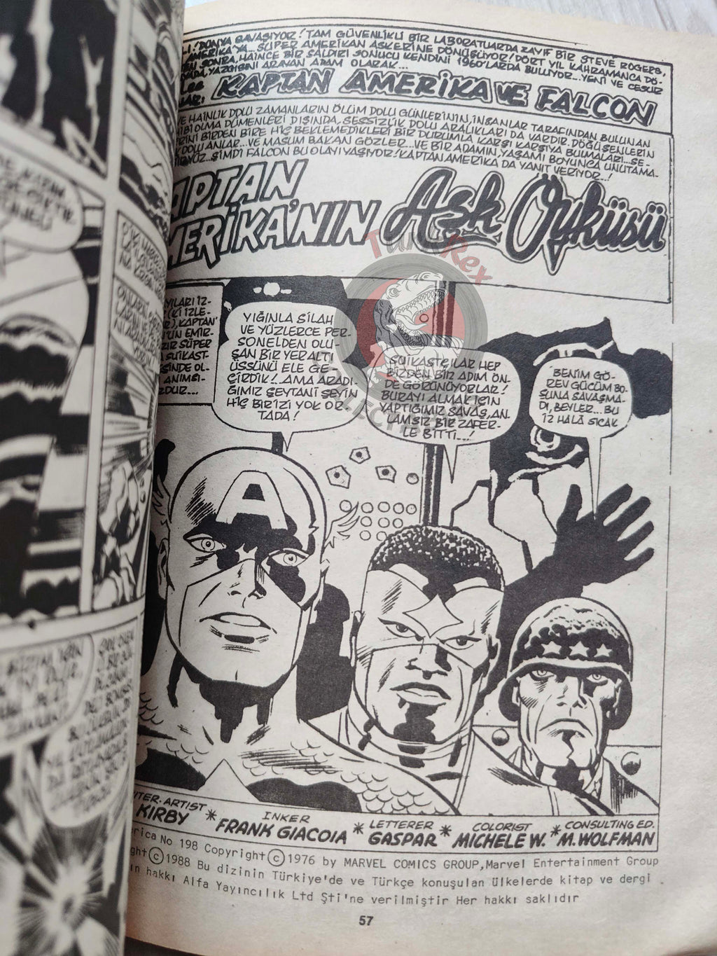 Captain America – Issue #11 1988 Turkish Comic Turkey #195 #196 #197 #198