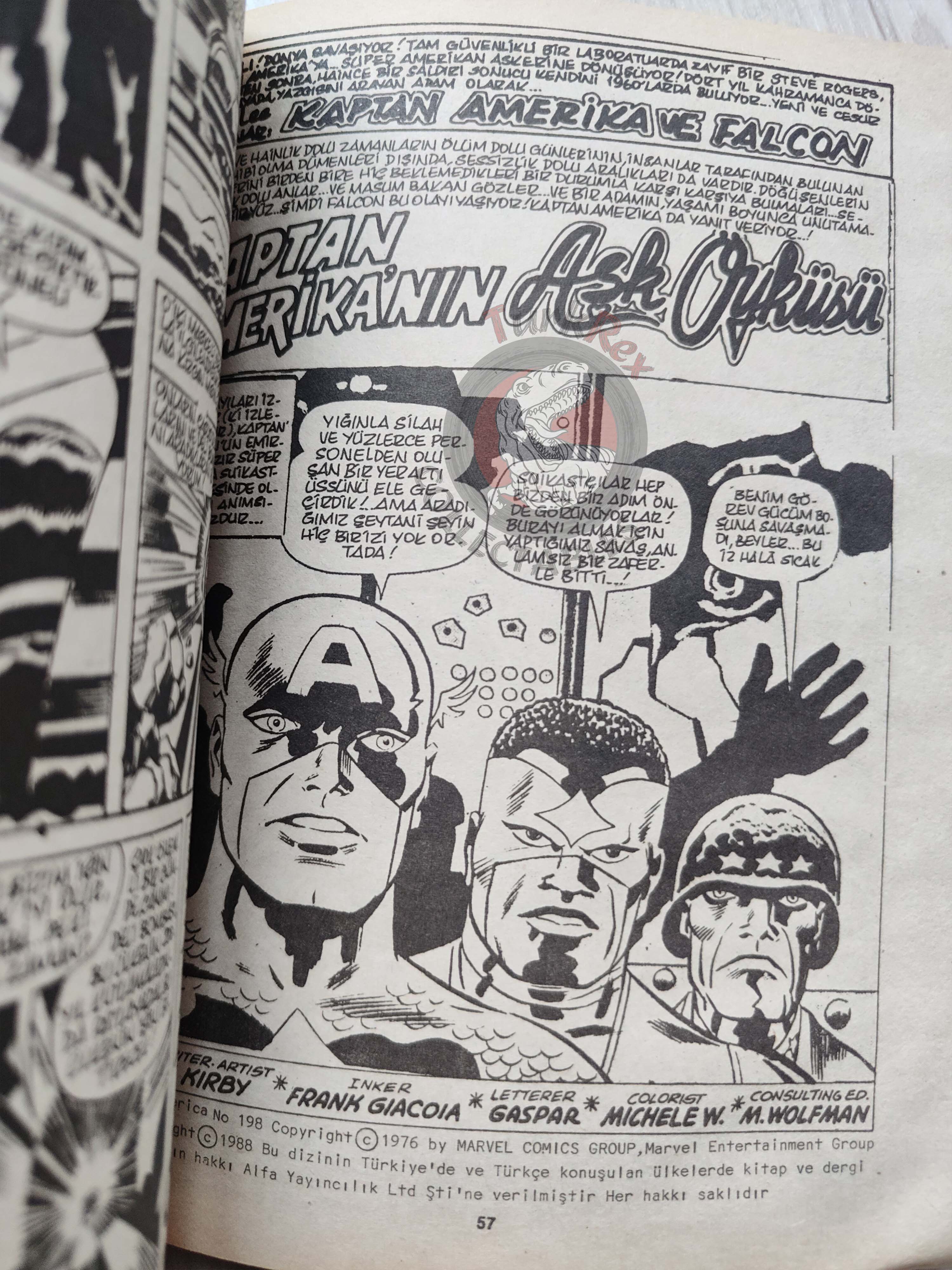 Captain America – Issue #11 1988 Turkish Comic Turkey #195 #196 #197 #198